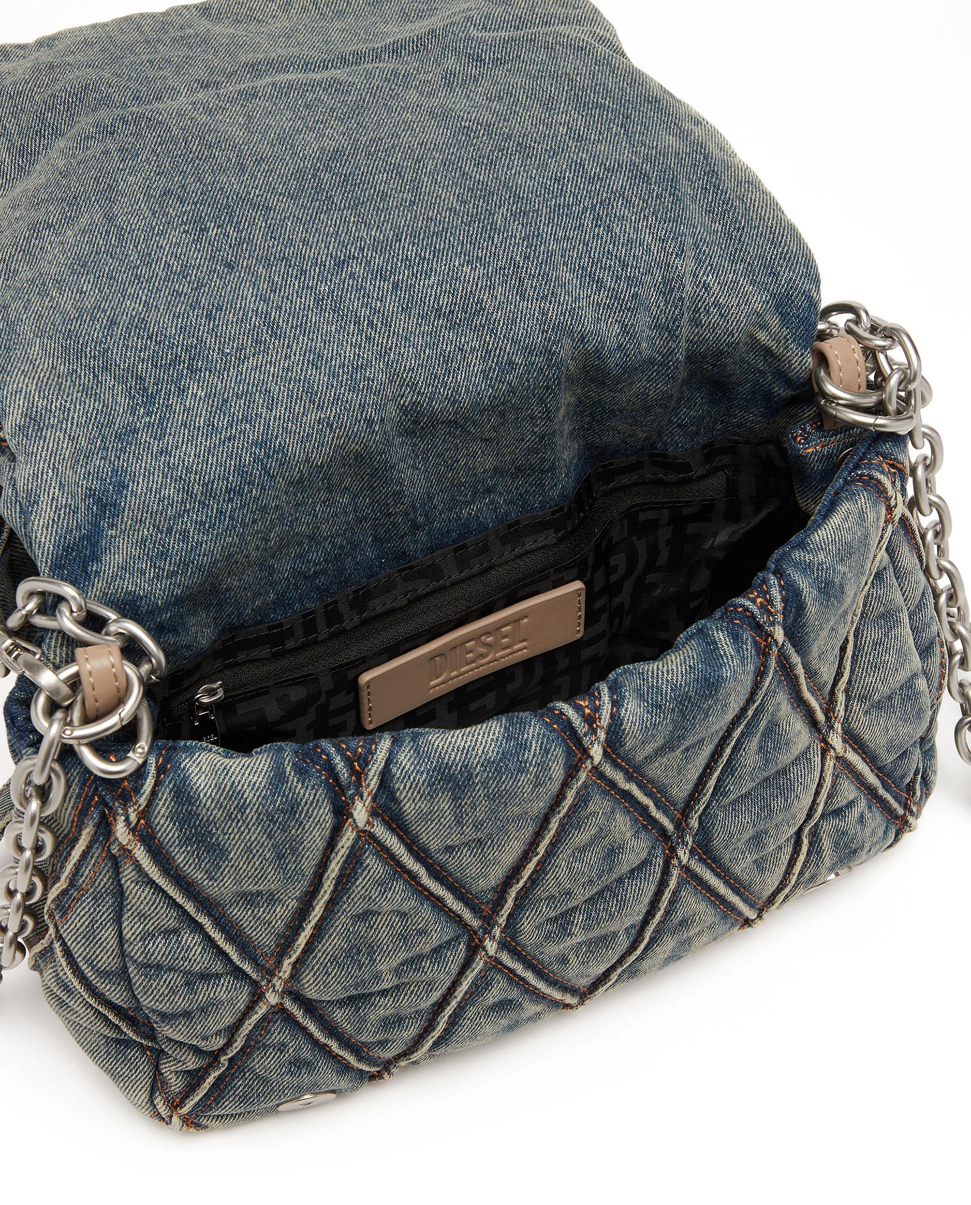 Bolso de hombro DIESEL de mujer con estampado geométrico - Azul claro Azul claro-4