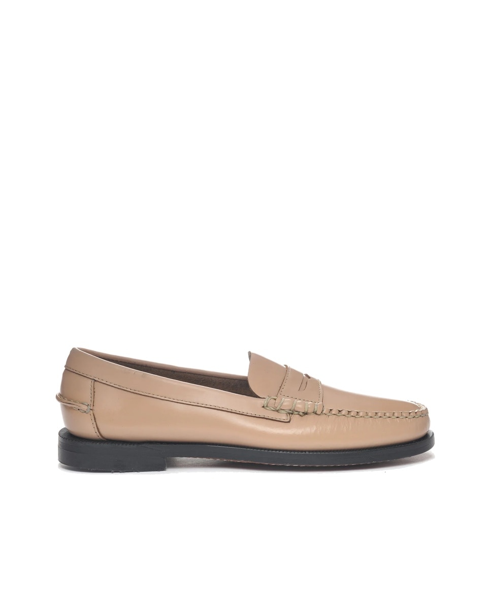Mocasines de mujer de piel impermeables con suela de cuero - Sebago - Beige Beige-1