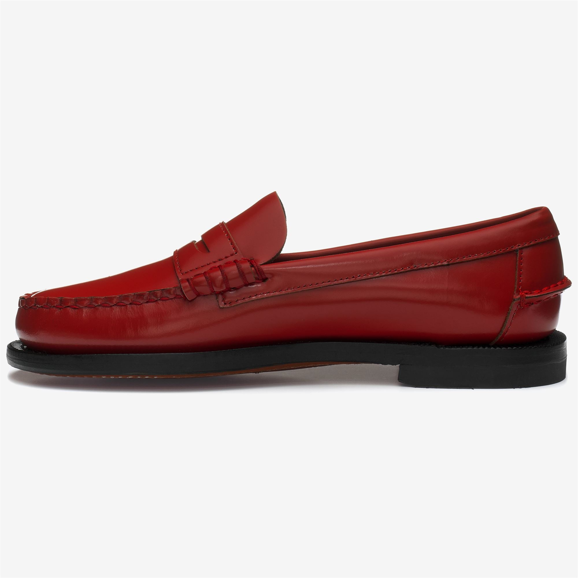 Mocasines de mujer de piel impermeables con suela de cuero - Sebago - Rojo cereza Rojo cereza-2