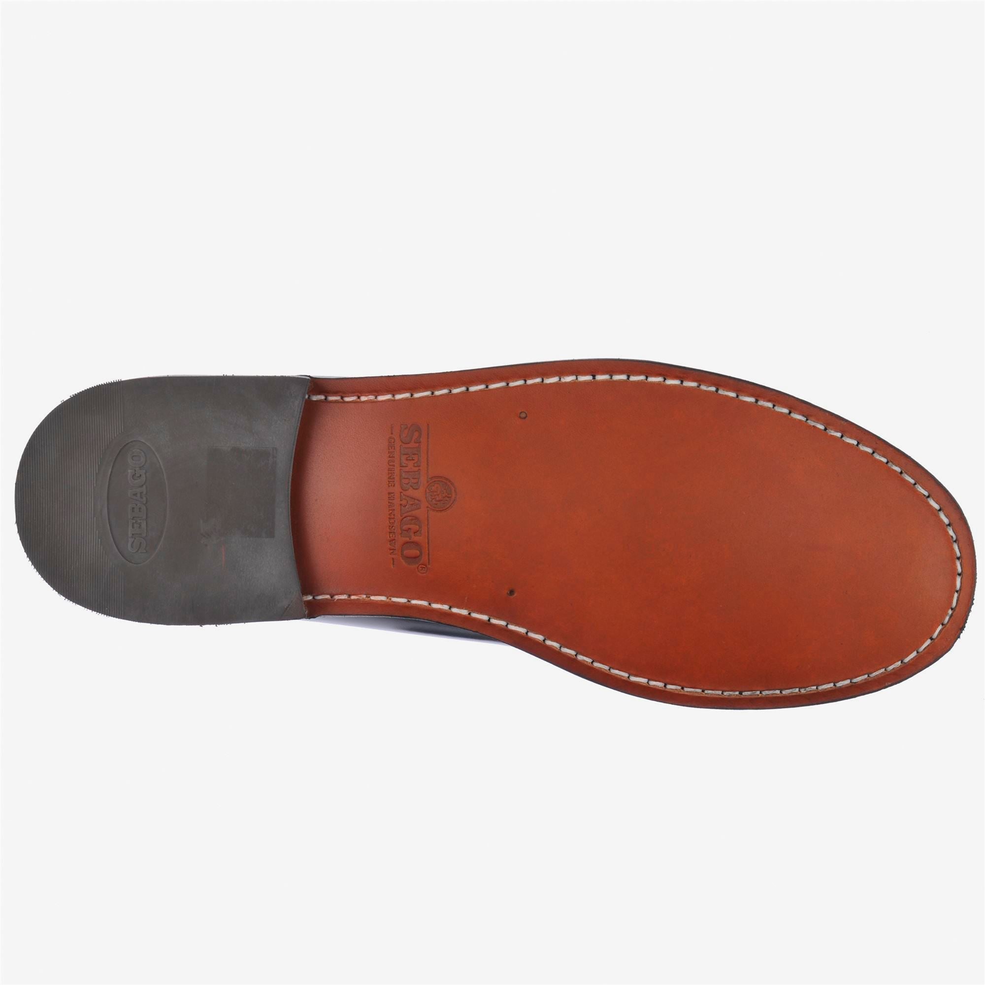 Mocasines de mujer de piel impermeables con suela de cuero - Sebago - Azul Azul-3
