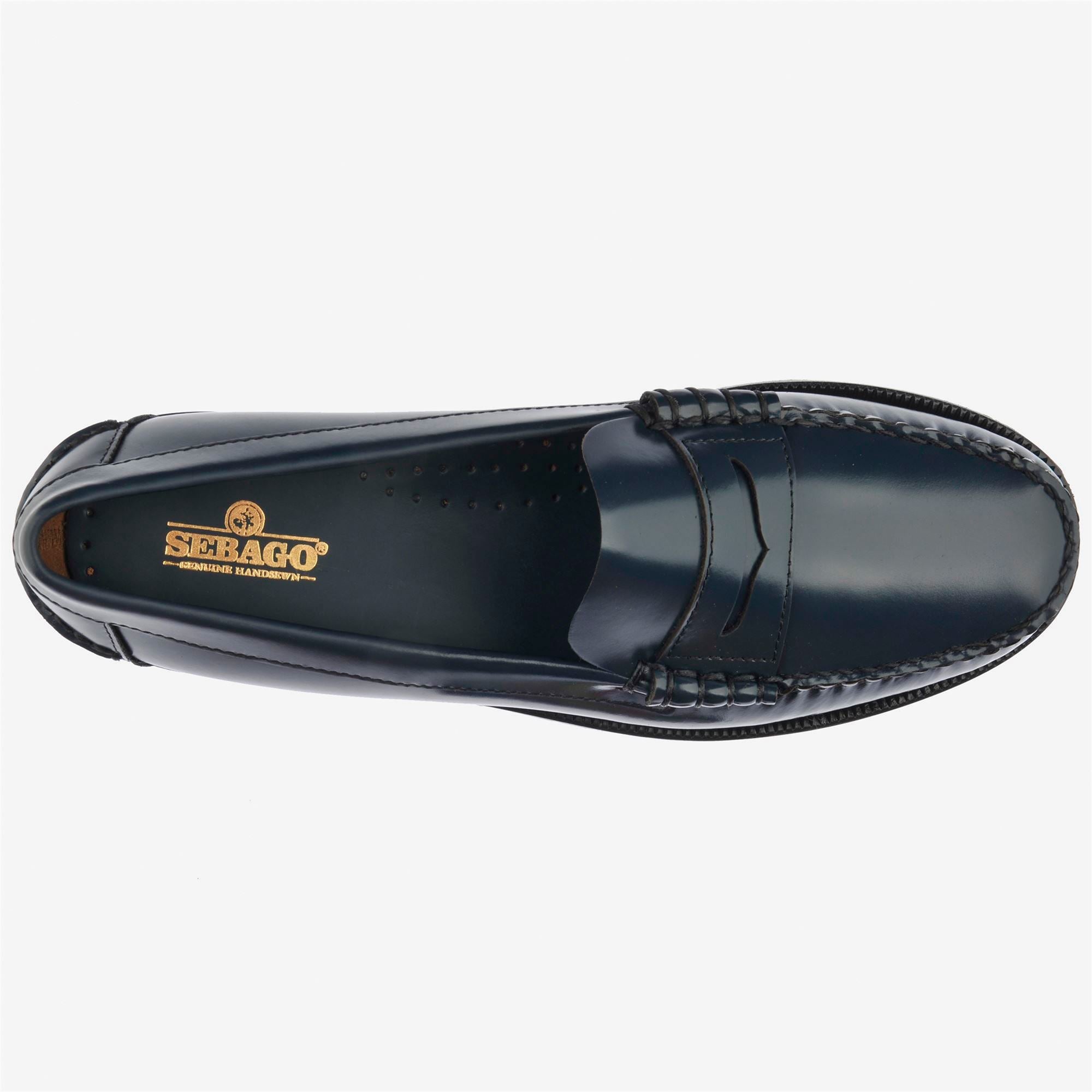 Mocasines de mujer de piel impermeables con suela de cuero - Sebago - Azul Azul-4