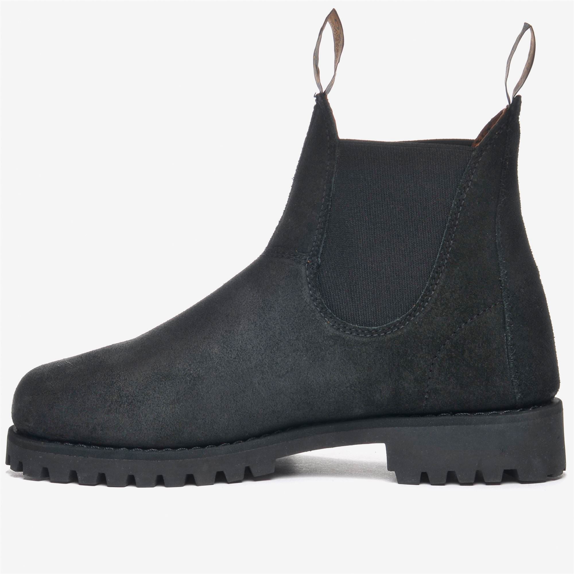Botines de mujer de ante con cierre elástico - Sebago - Negro Negro-2