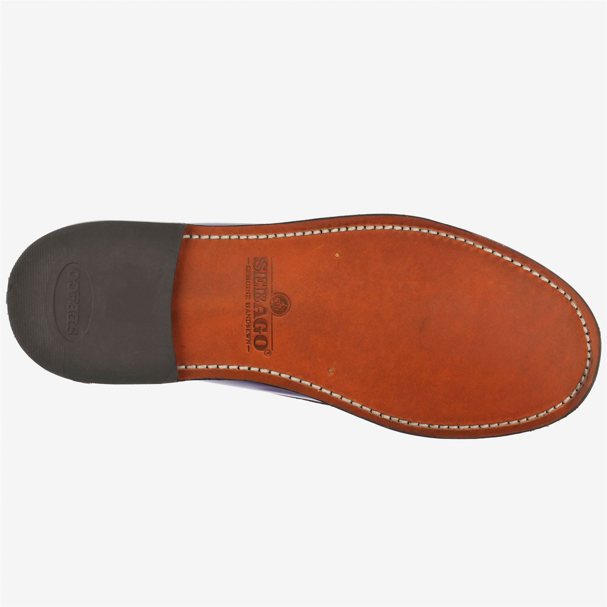 Mocasines de mujer de piel impermeables con suela de cuero - Sebago - Morado Morado-3