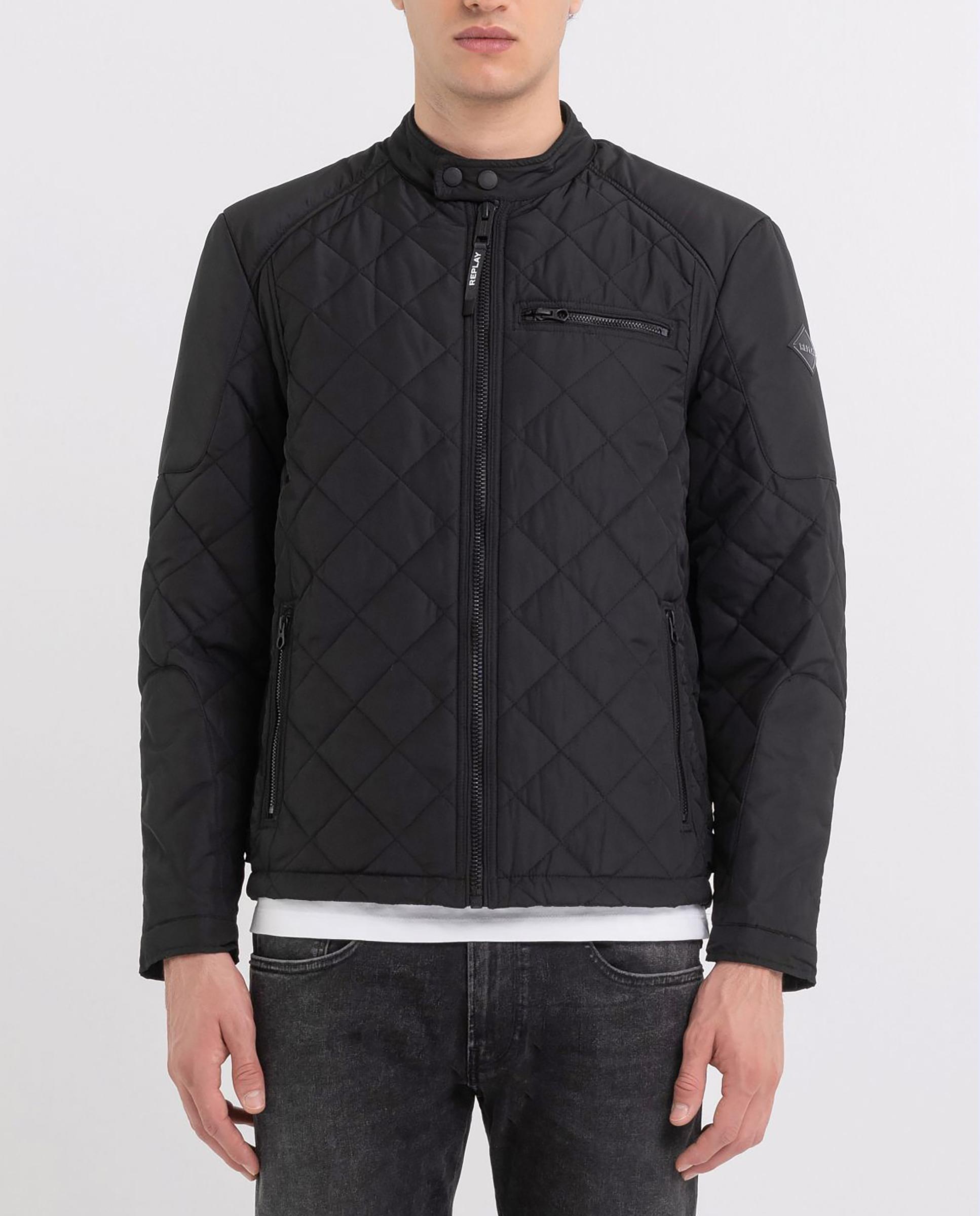 Cazadora de hombre acolchada con cremallera - Replay - Negro Negro-1