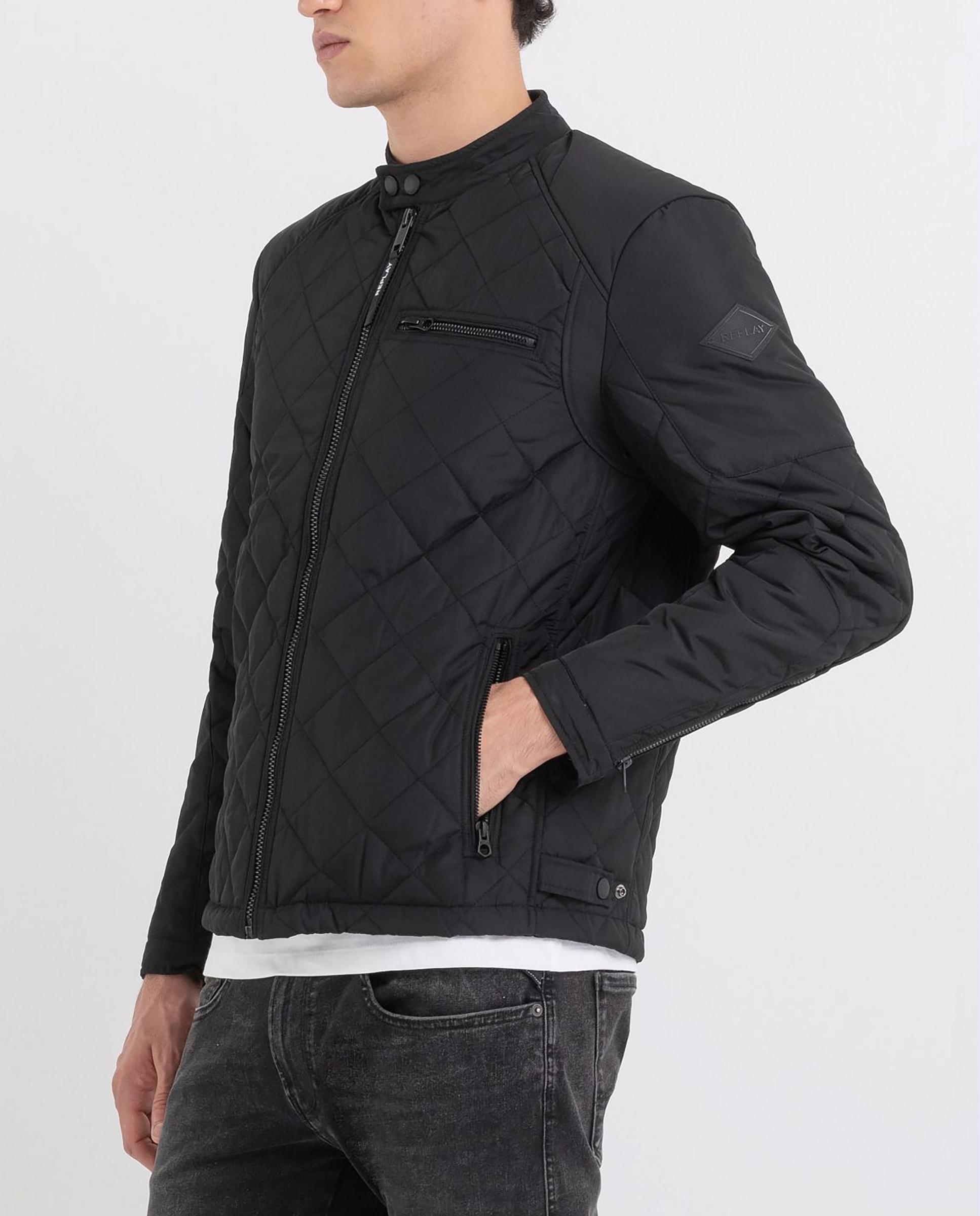 Cazadora de hombre acolchada con cremallera - Replay - Negro Negro-2