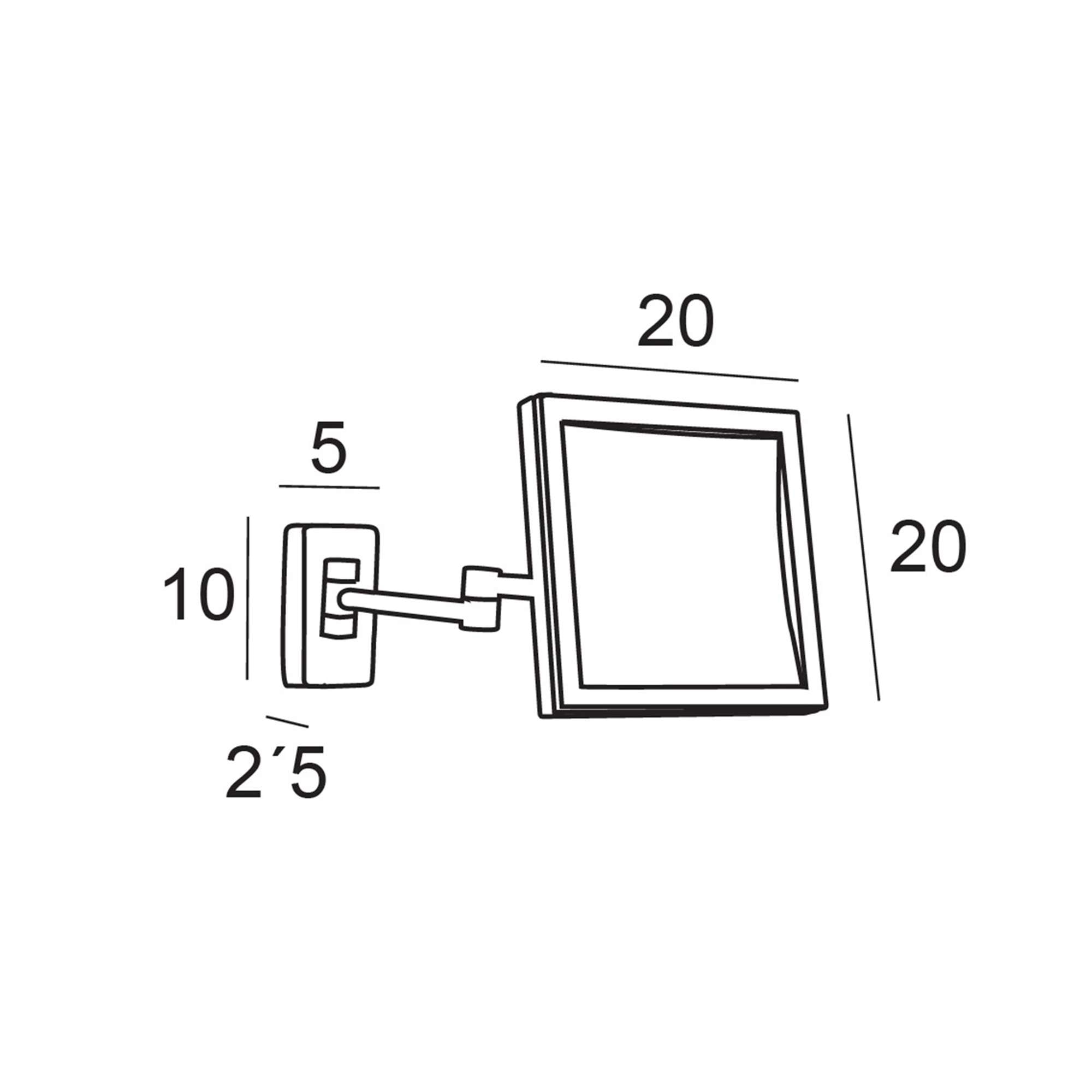 Imagen 2 de Espejo cosmético de pared con aumento x5 LED 4W Manillons Torrent - Cromo Cromo