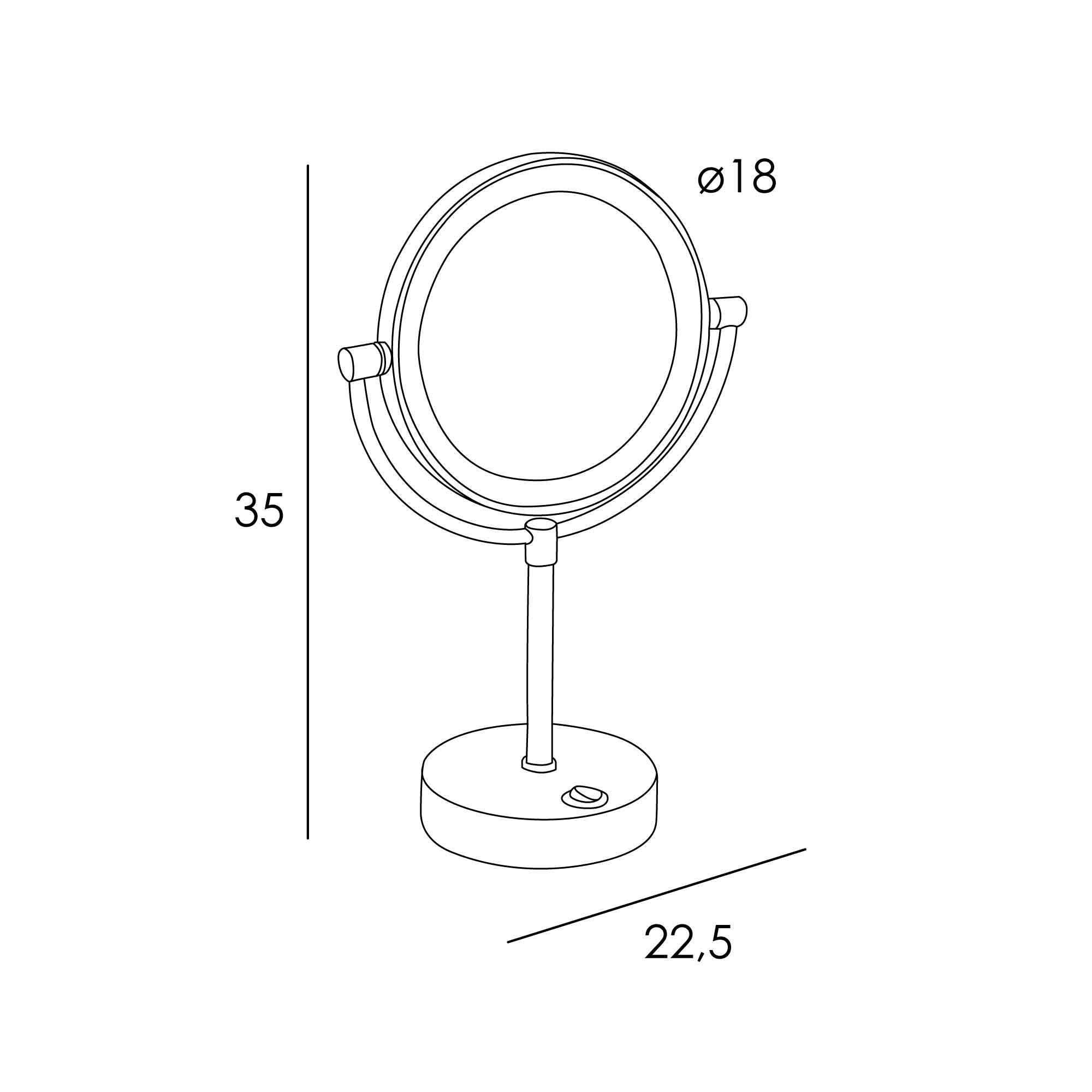 Imagen 2 de Espejo de aumento x5 Luz LED 3W Manillons Torrent - Plata Plata