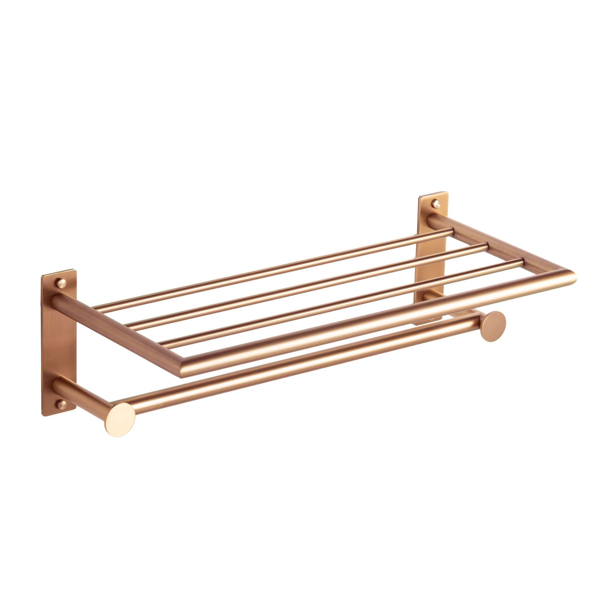 Imagen 1 de Repisa con toallero y perchas Manillons Torrent - Bronce Mate Bronce Mate