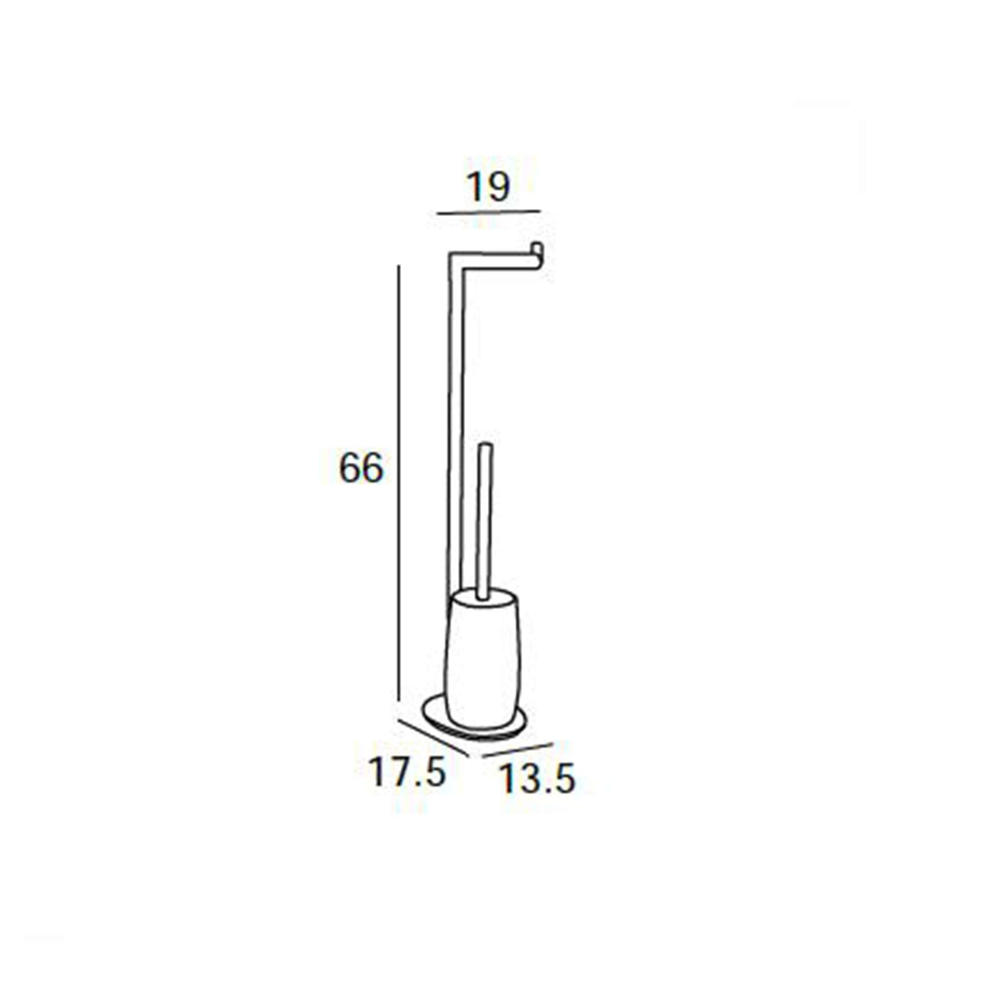 Imagen 2 de Escobillero portarrollo Manillons Torrent - Blanco Blanco