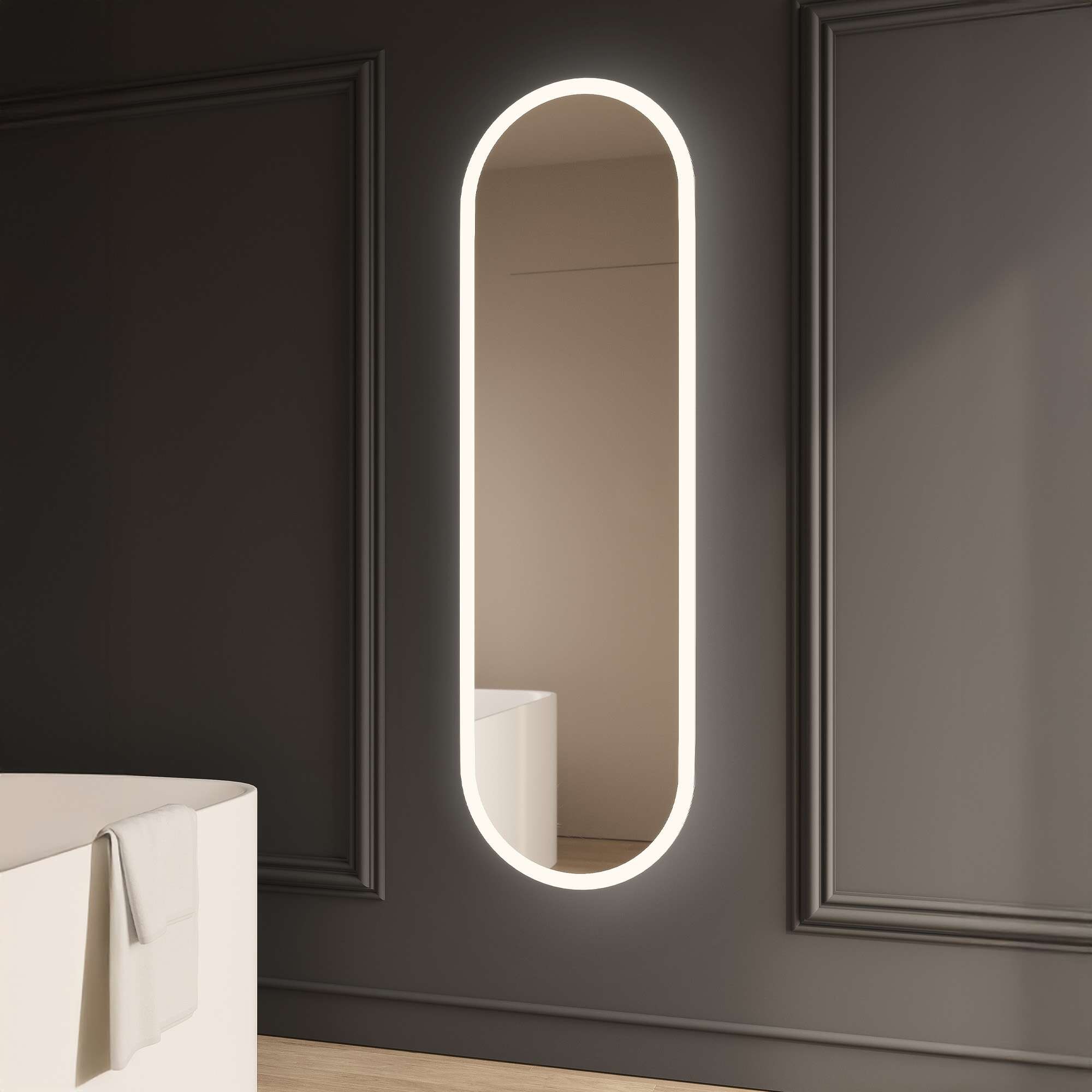 Imagen 2 de Espejo de baño con luz LED retroiluminado Calas Vestidor Manillons Torrent - 150 x 45 cm