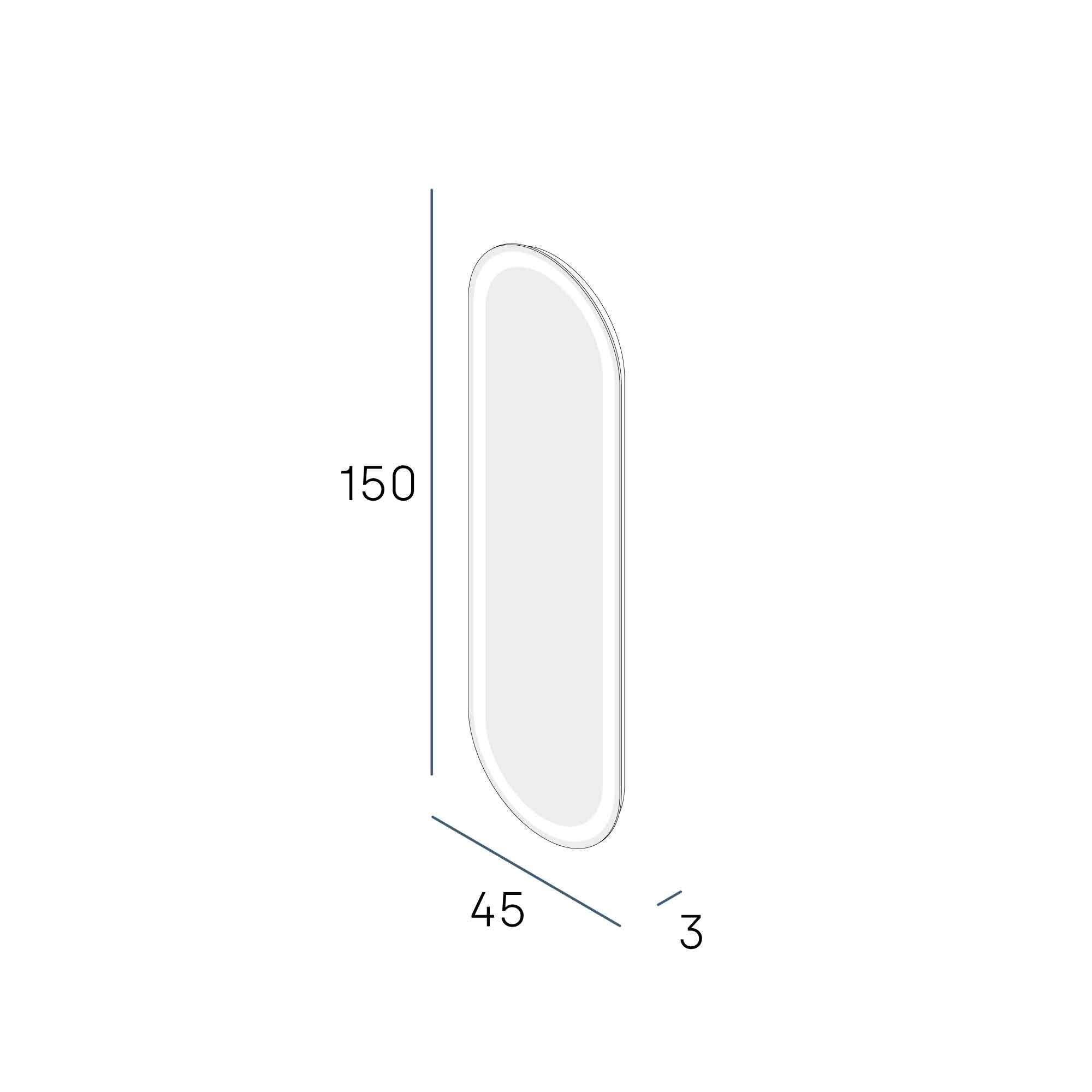 Imagen 3 de Espejo de baño con luz LED retroiluminado Calas Vestidor Manillons Torrent - 150 x 45 cm