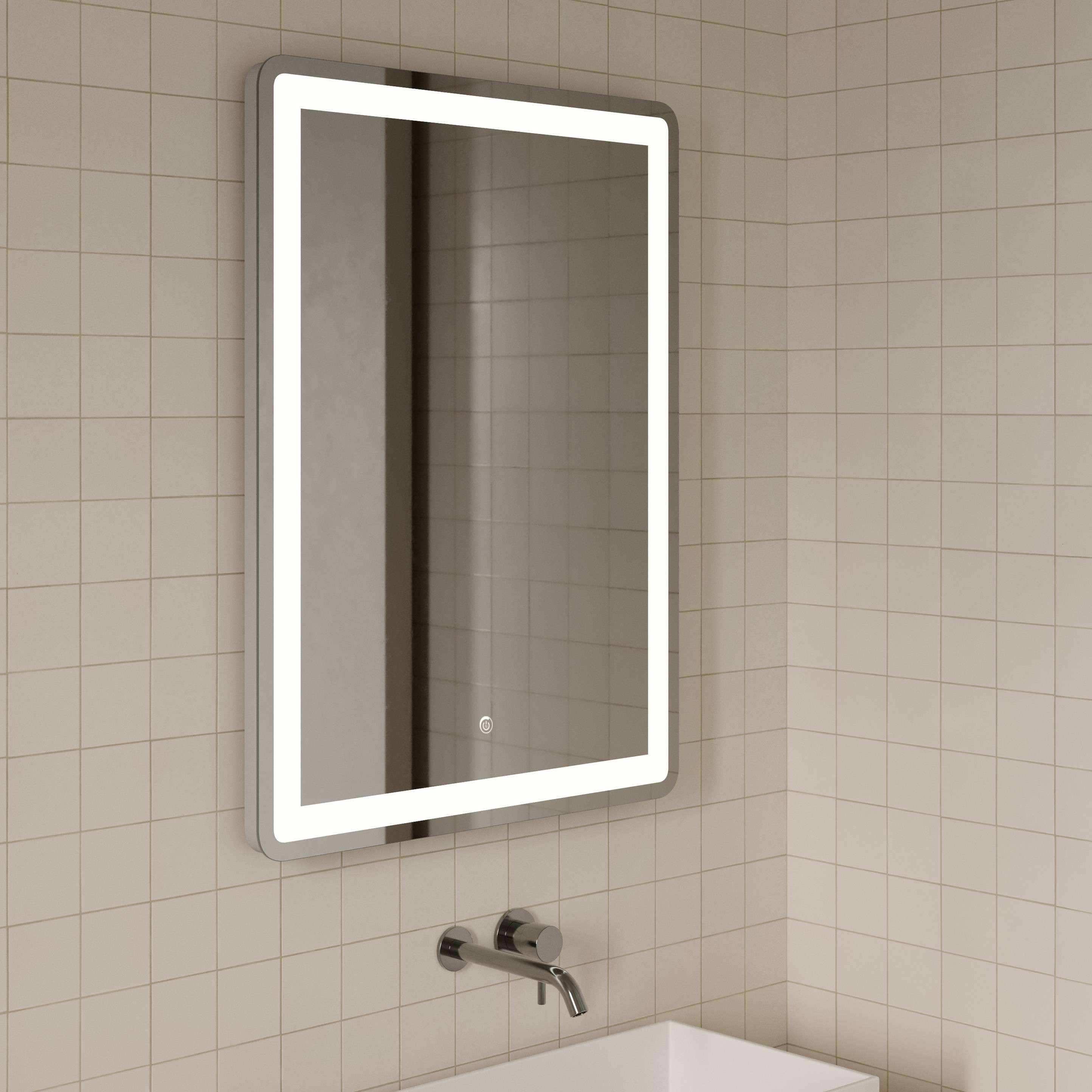 Imagen 3 de Espejo de baño con luz TRILED frontal Vitara PLUS Manillons Torrent - 60 x 80 cm