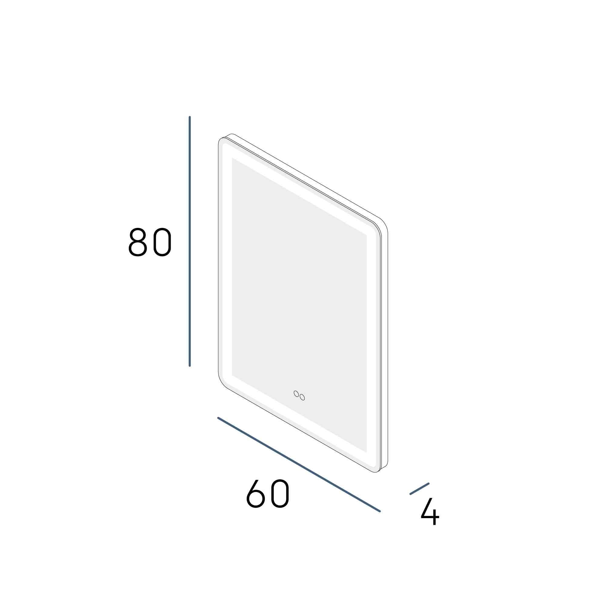 Imagen 4 de Espejo de baño con luz TRILED frontal Vitara PLUS Manillons Torrent - 60 x 80 cm