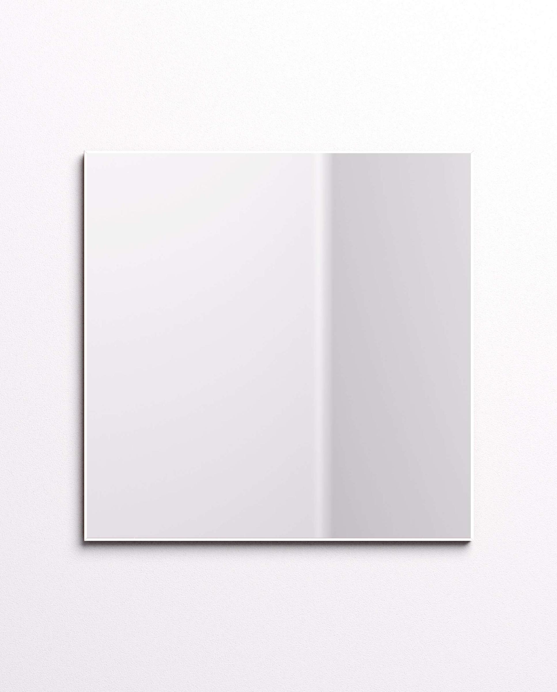 Espejo de baño de canto recto MIX Manillons Torrent - Blanco mate 80 x 80 cm Blanco mate-1