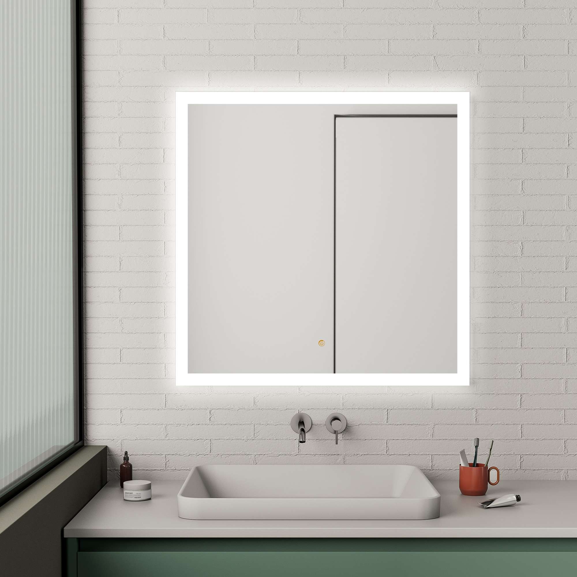 Imagen 2 de Espejo de baño con luz TRILED retroiluminado White PLUS Manillons Torrent - 120 x 80 cm