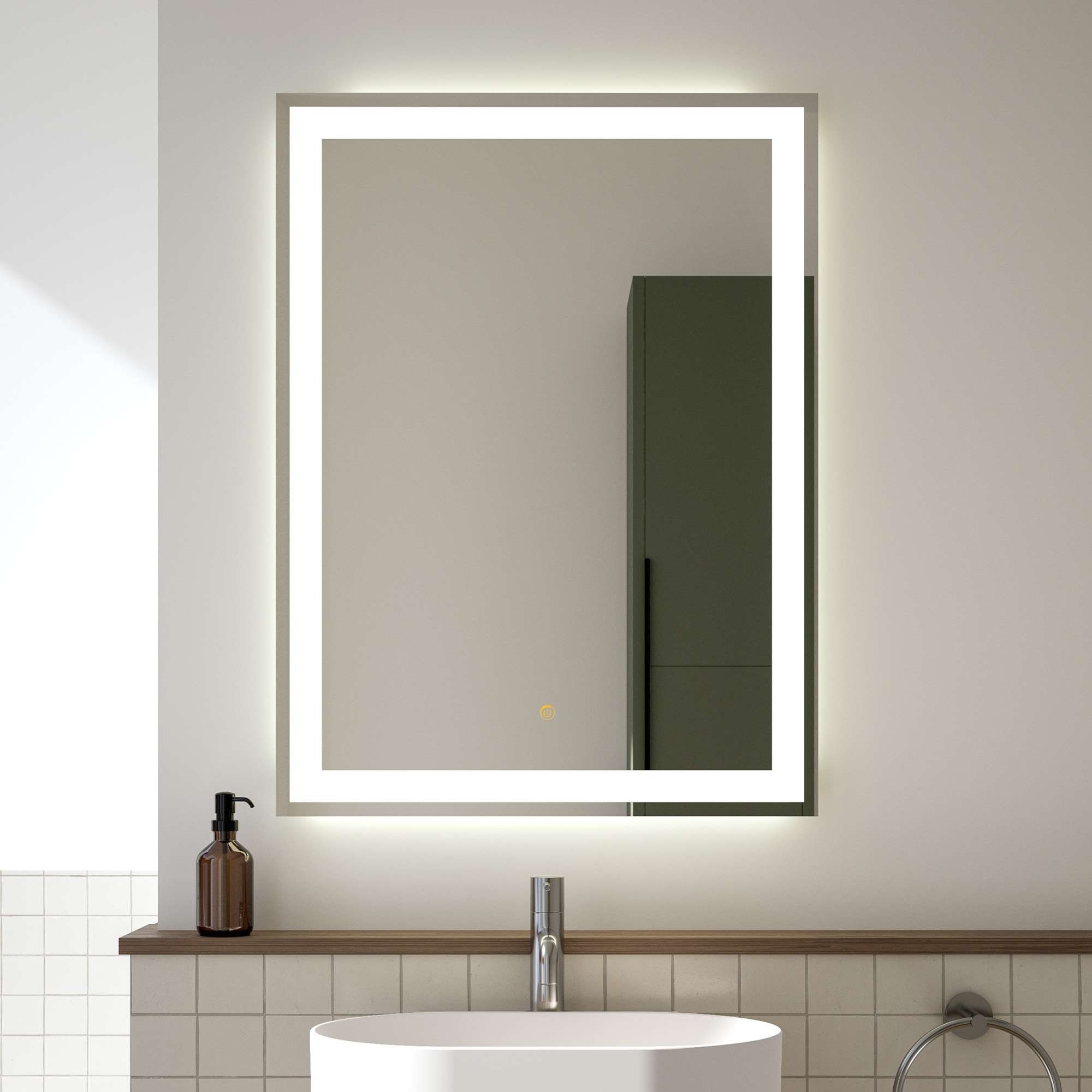 Imagen 2 de Espejo de baño con luz TRILED frontal y retroiluminada Bria PLUS Manillons Torrent - 140 x 70 cm