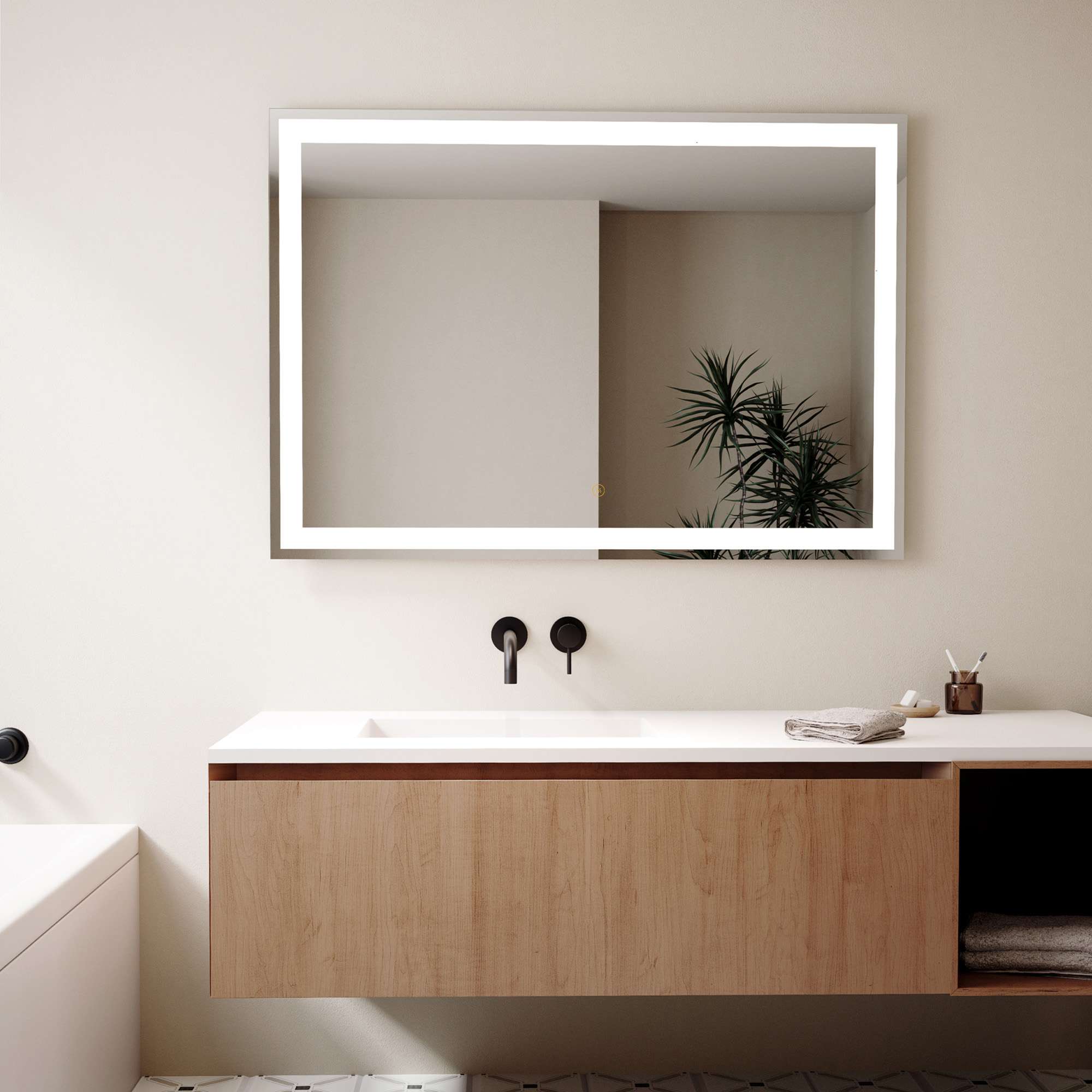 Imagen 2 de Espejo de baño con luz TRILED frontal Classic PLUS Manillons Torrent - 120 x 70 cm