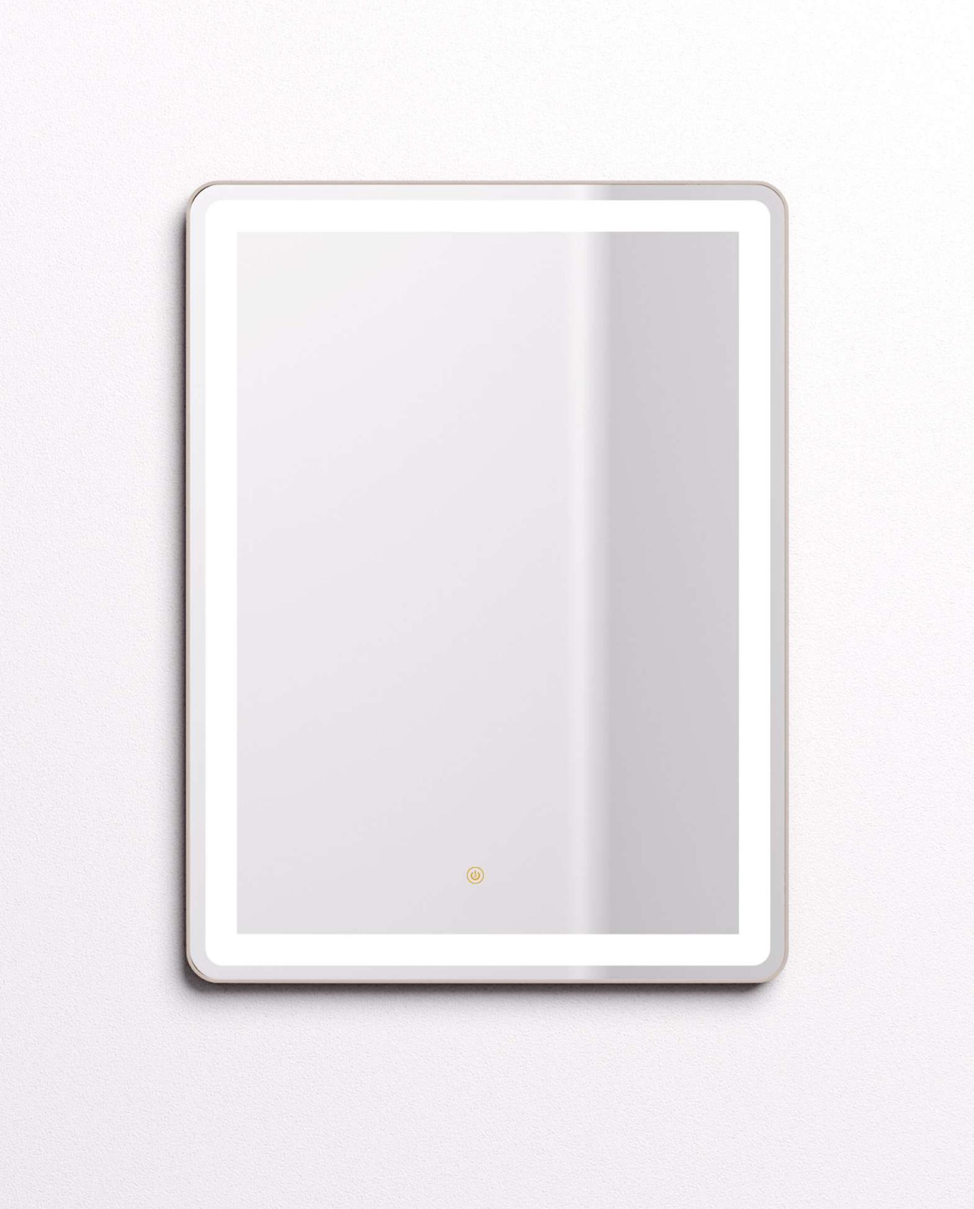 Imagen 1 de Espejo de baño con luz TRILED frontal Nao Manillons Torrent - Rosa 80 x 80 cm Rosa