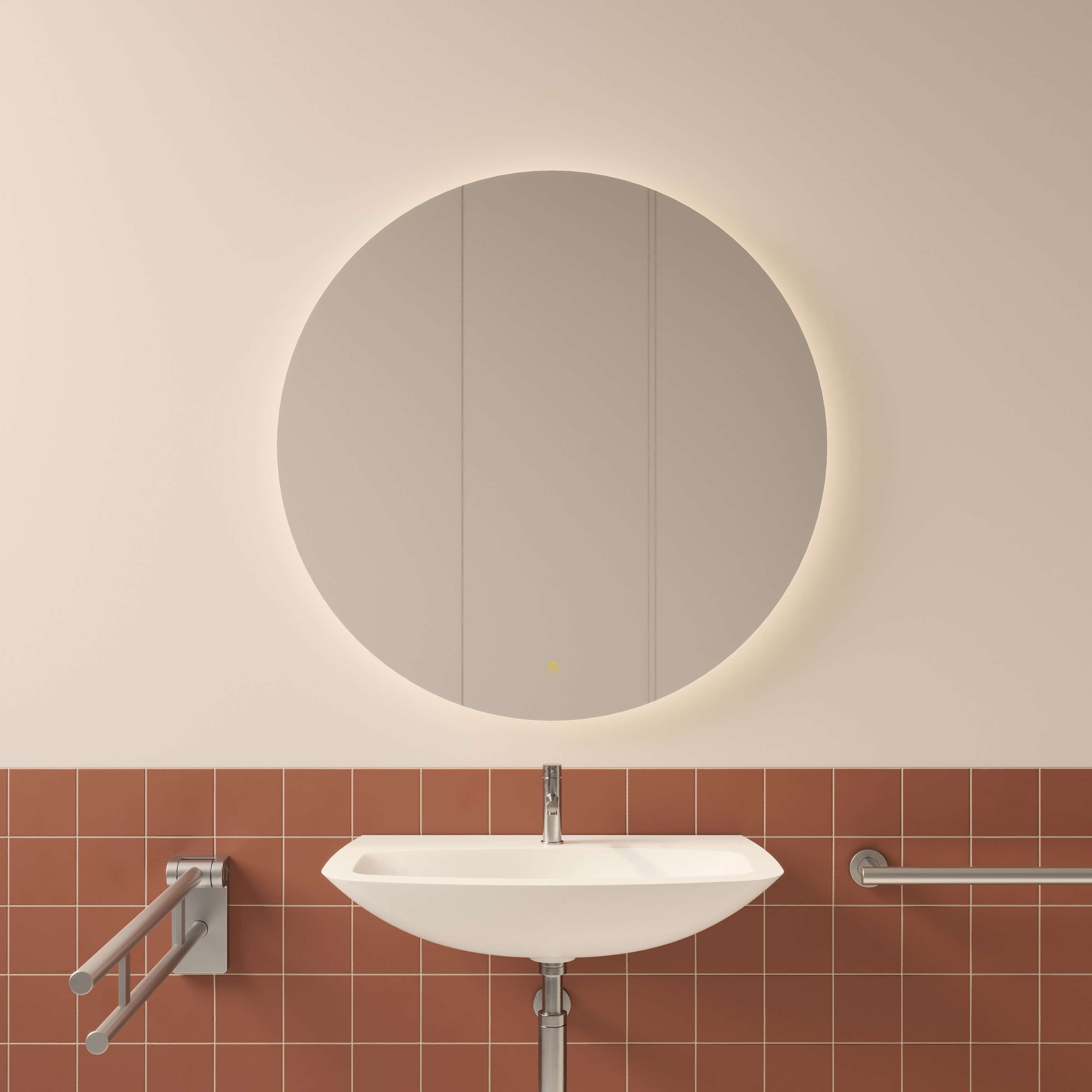 Imagen 2 de Espejo de baño con luz TRILED retroiluminado Bruma versión PLUS Manillons Torrent - 100 cm