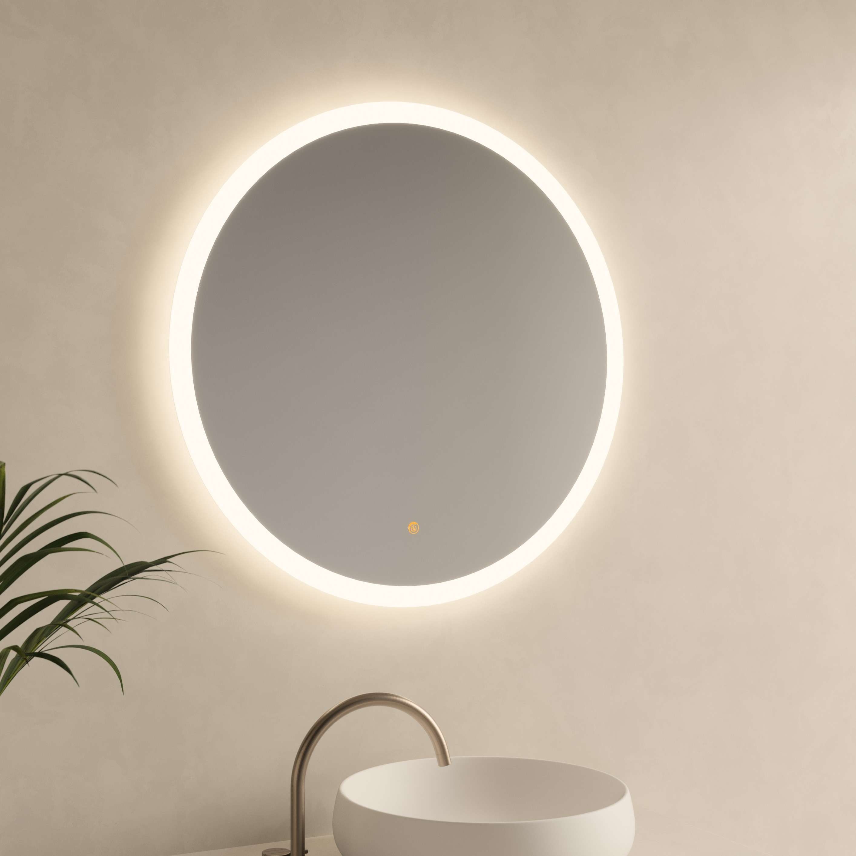 Imagen 2 de Espejo de baño con luz TRILED retroiluminado Moon PLUS Manillons Torrent - 60 cm