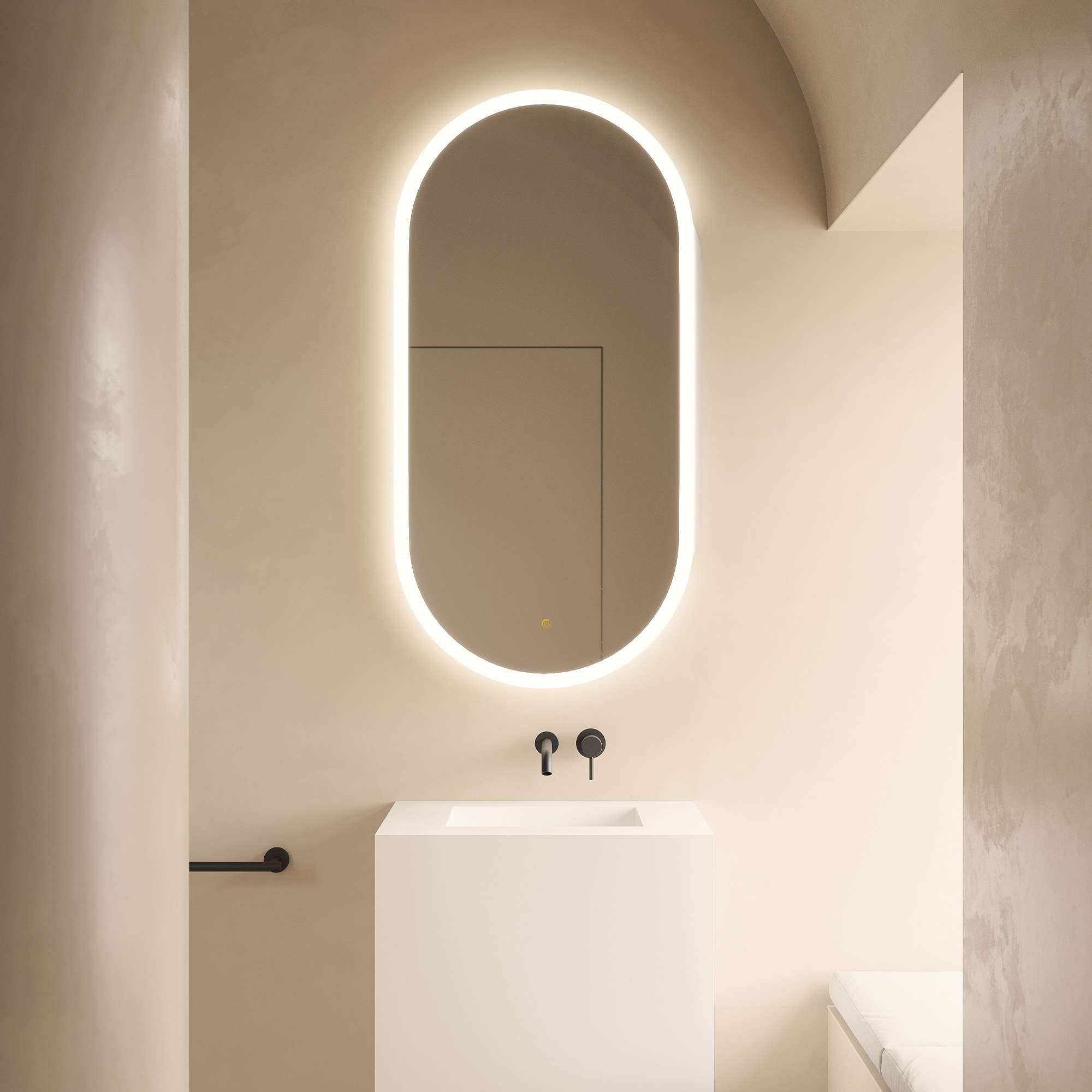 Imagen 2 de Espejo de baño con luz TRILED retroiluminado Calas PLUS Manillons Torrent - 90 x 50 cm