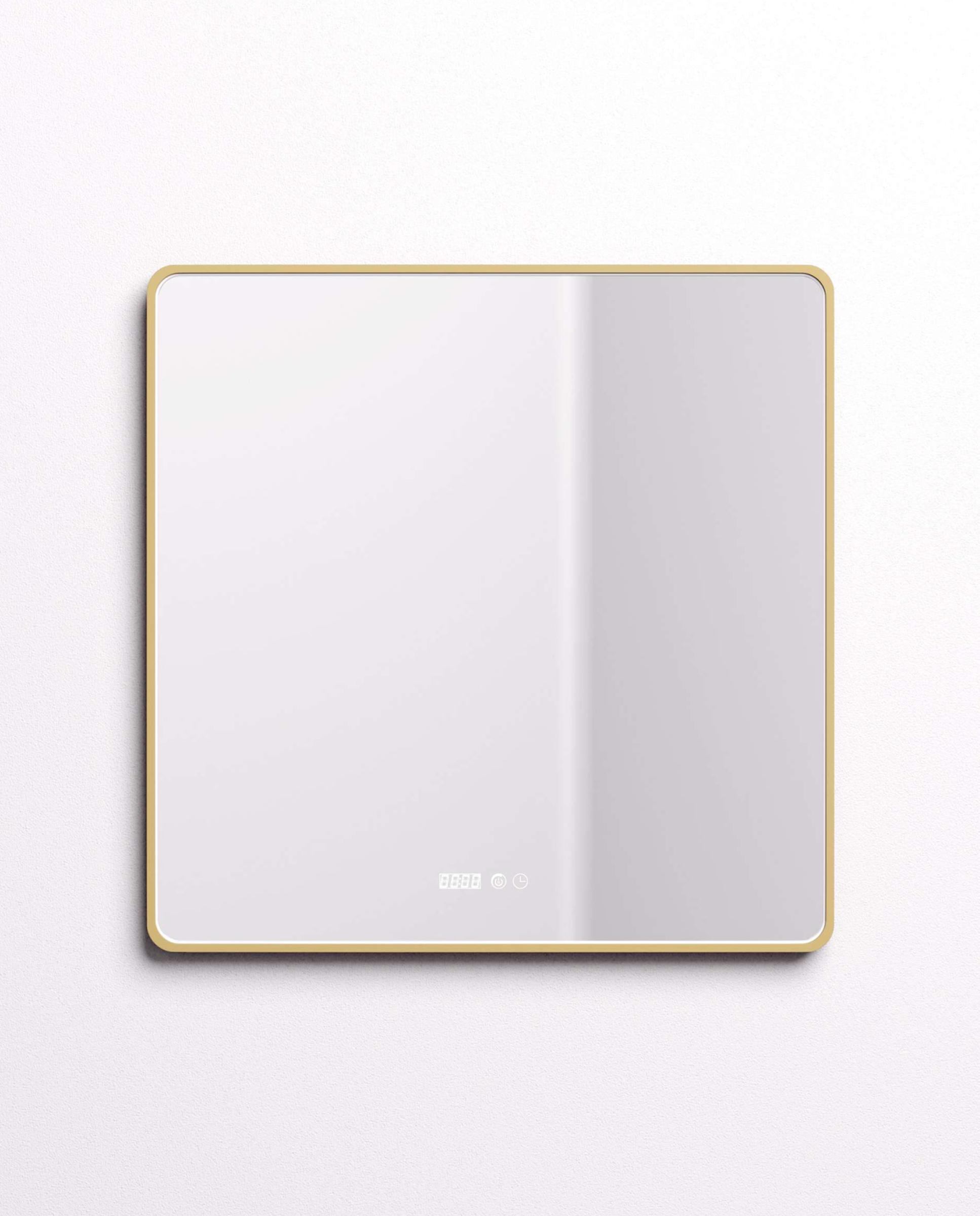 Imagen 1 de Espejo de baño con luz TRILED integrada Tango Manillons Torrent - Oro 120 x 80 cm Oro