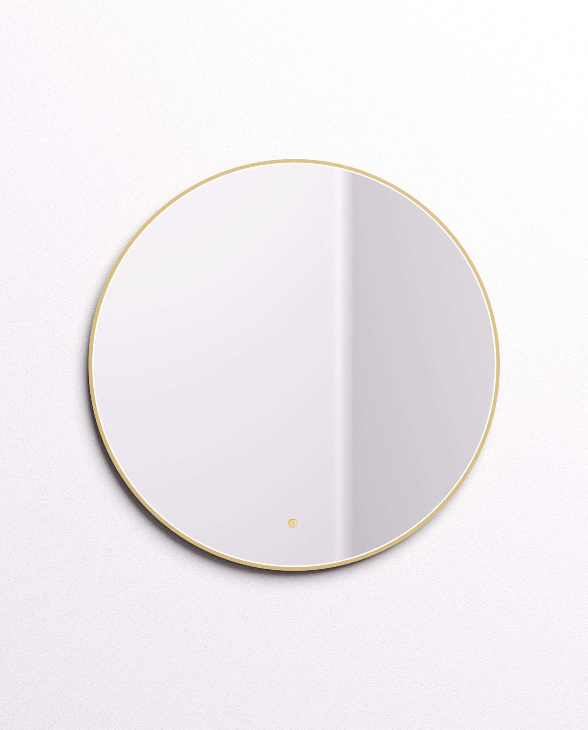 Imagen 1 de Espejo de baño con luz TRILED integrada Bolero Manillons Torrent - Oro 80 cm Oro