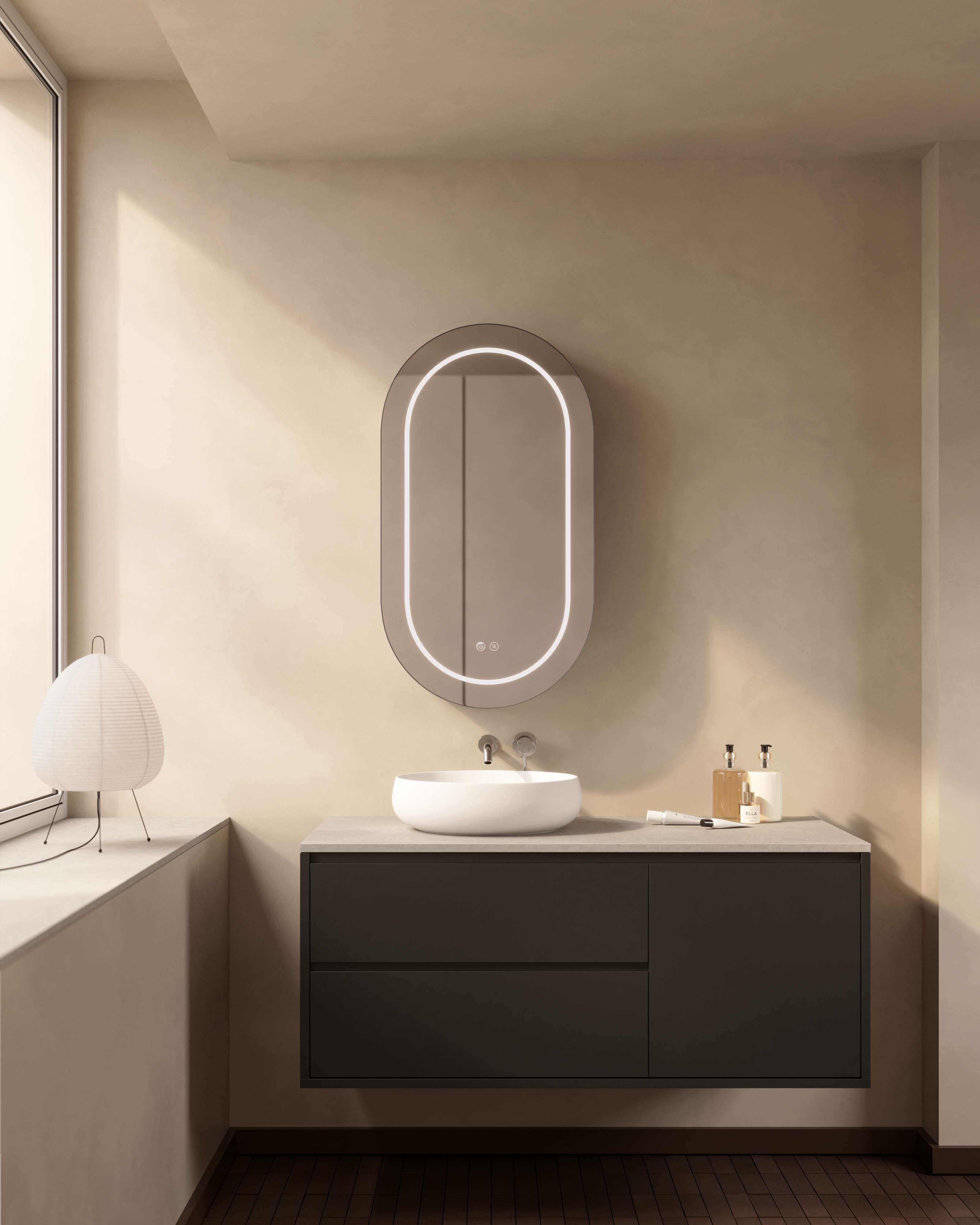 Espejo Camerino Mint 90x50 cm Manillons Torrent - Gris 90 x 50 cm Gris-4