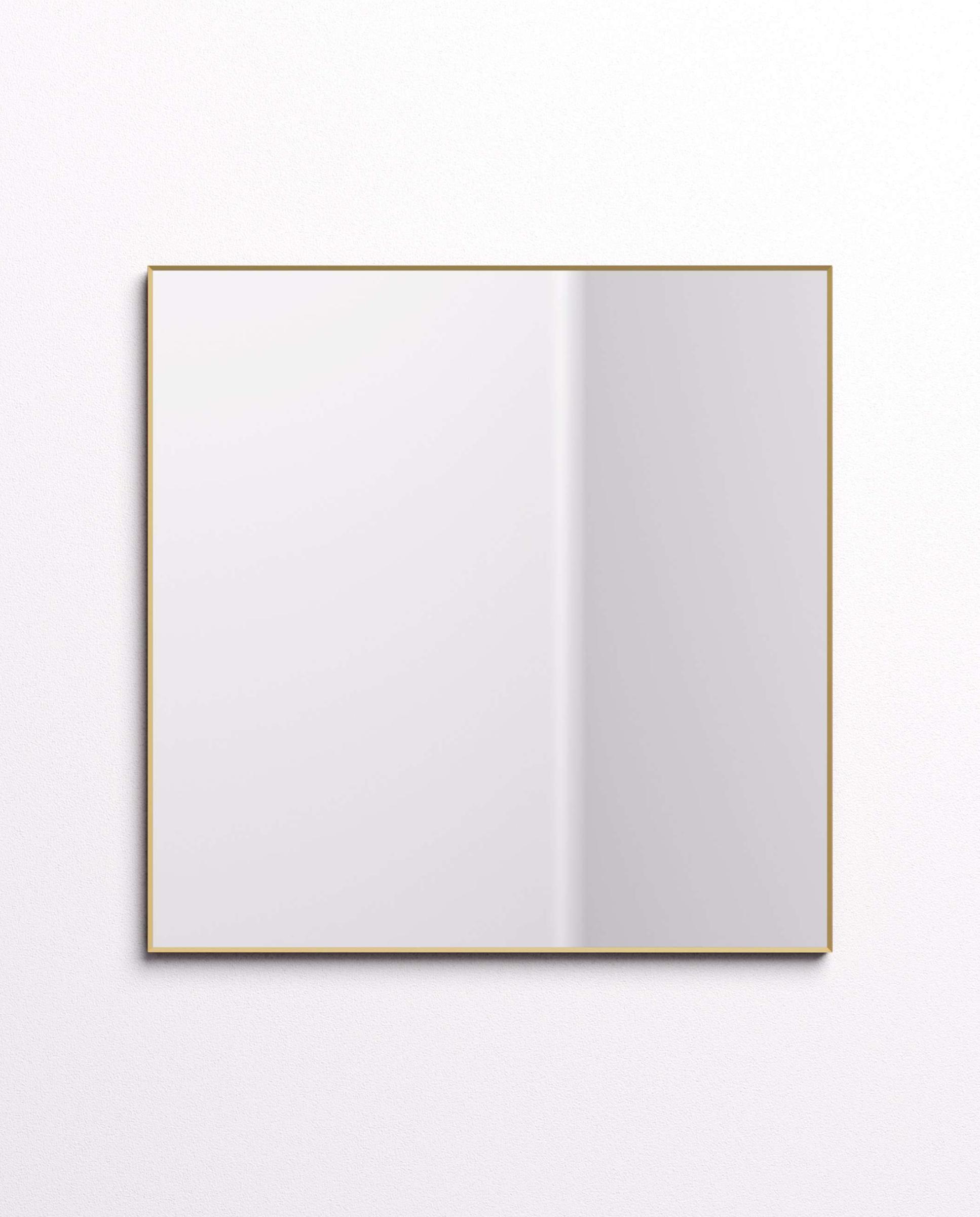 Imagen 1 de Espejo de baño de canto recto Brut Manillons Torrent - Oro 80 x 80 cm Oro