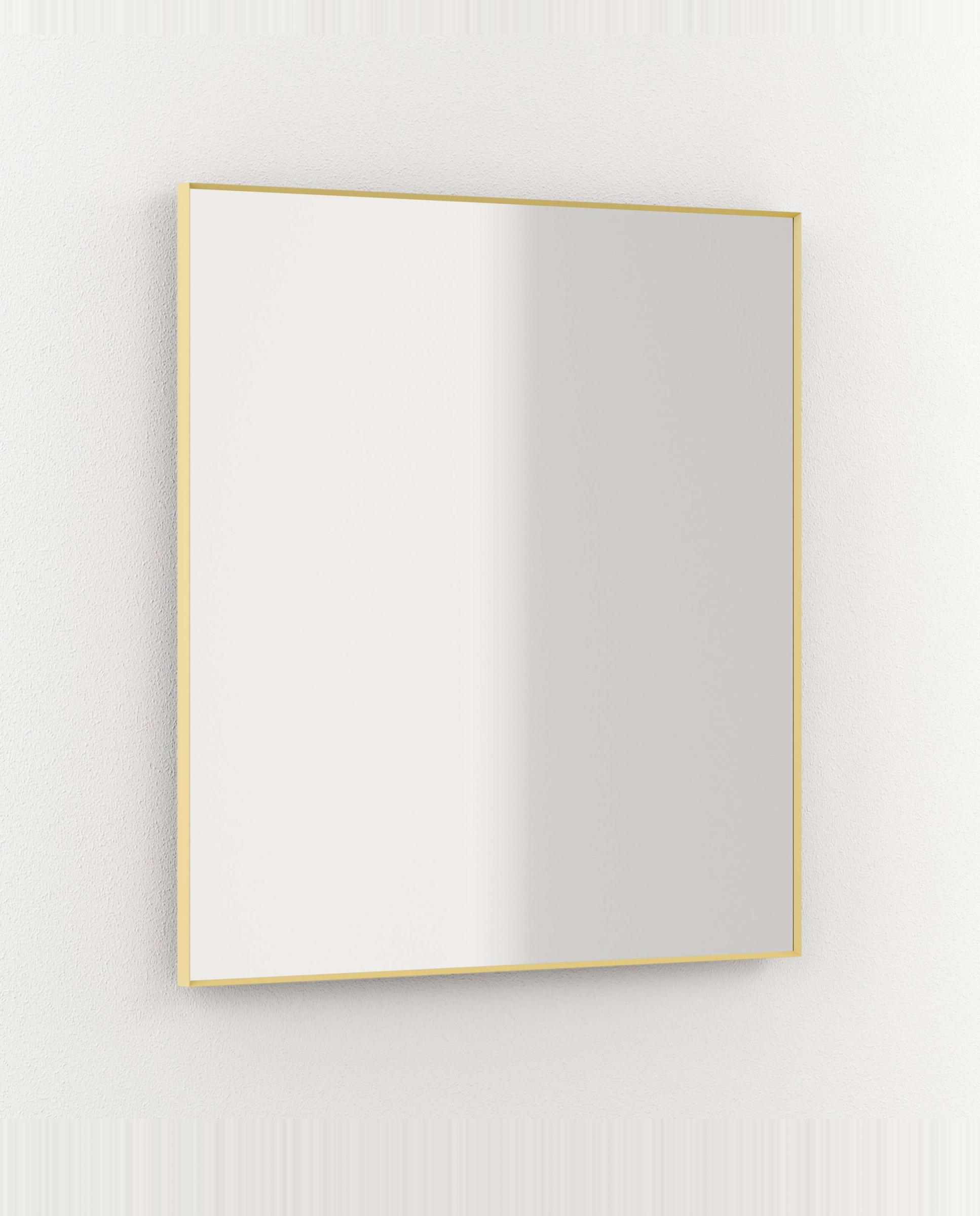 Imagen 2 de Espejo de baño de canto recto Brut Manillons Torrent - Oro 80 x 80 cm Oro