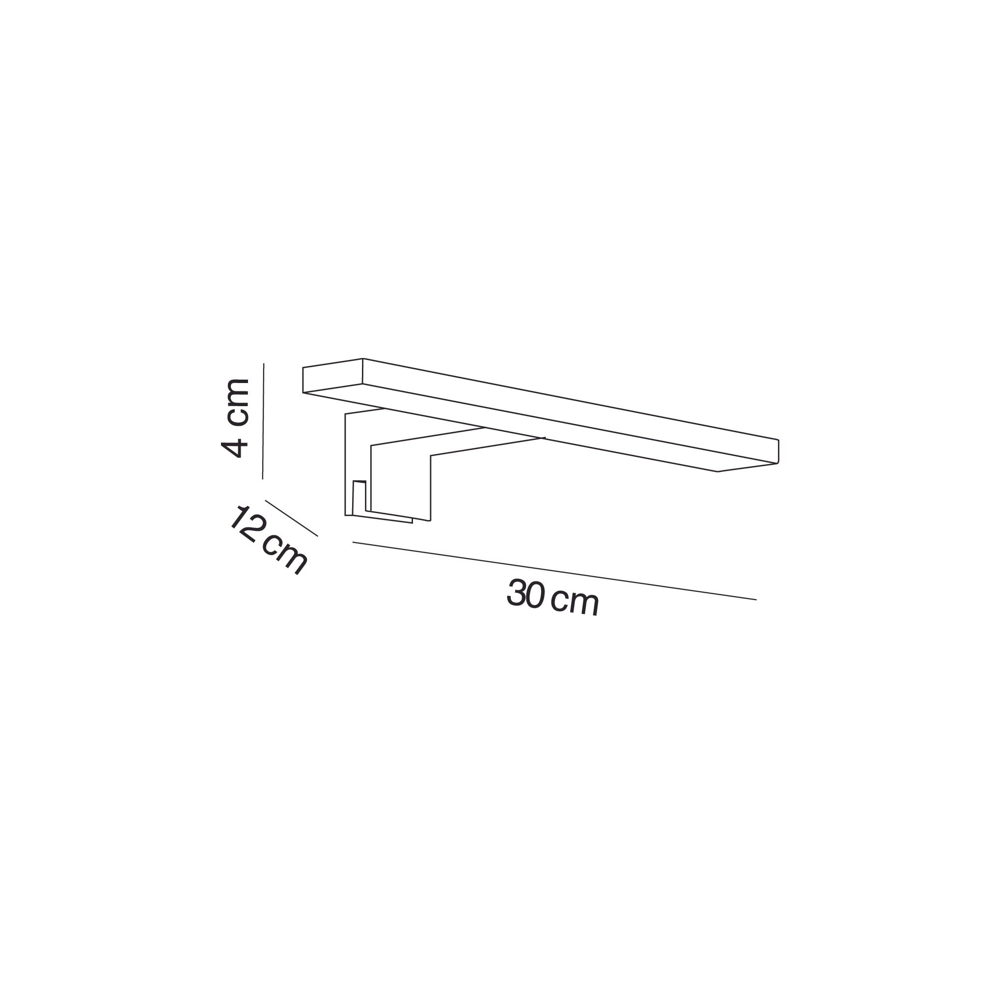 Aplique de luz LED rectangular para baño Manillons Torrent - Cromo Grande Cromo-5