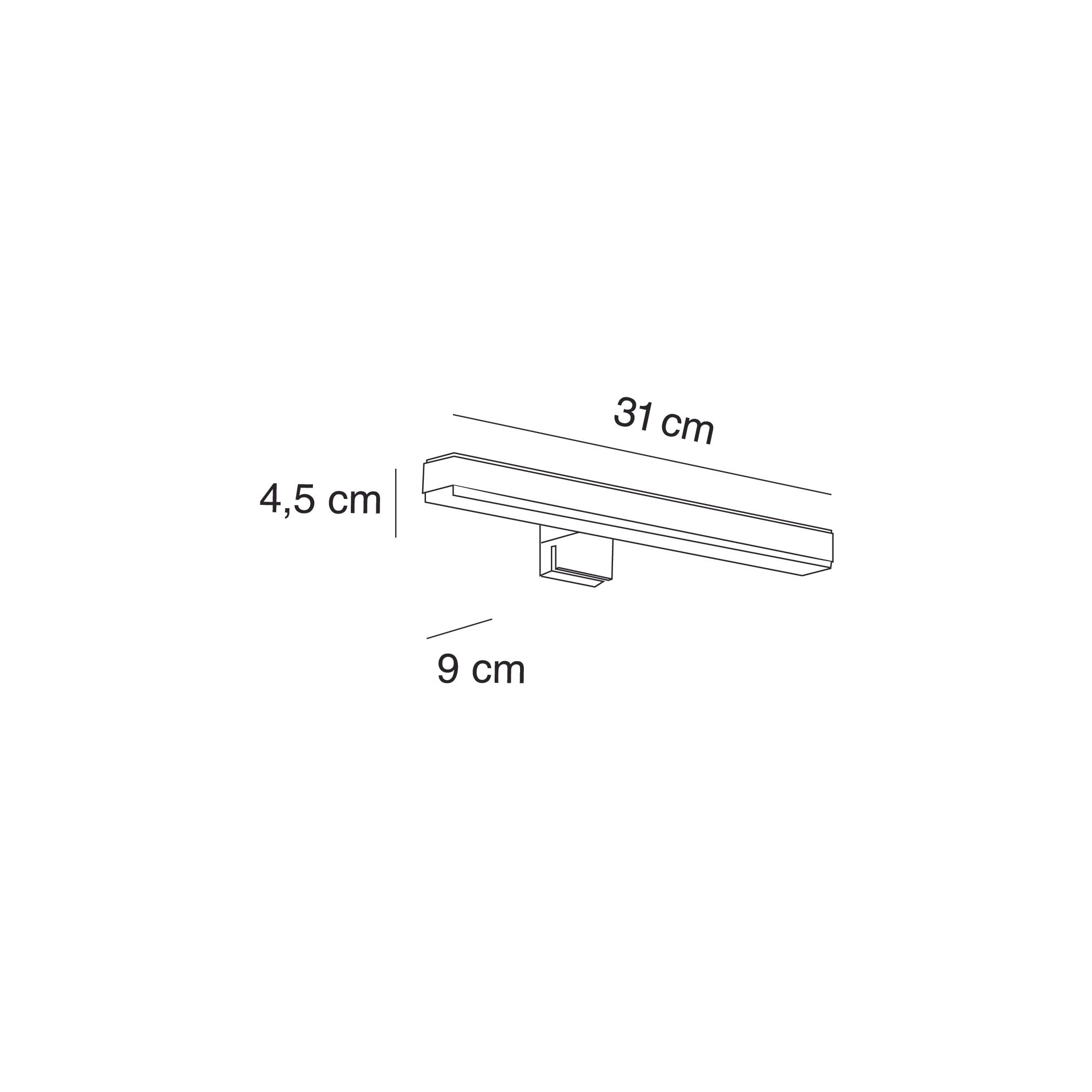 Aplique de LED para baño Manillons Torrent - Negro mate Mediano Negro mate-5