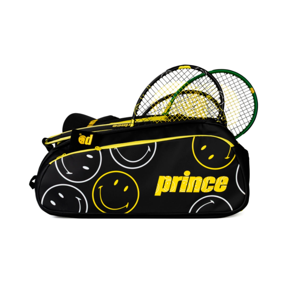 Raquetero SMILEY PERF 2 COMP 6 raquetas Prince - Negro Negro-3