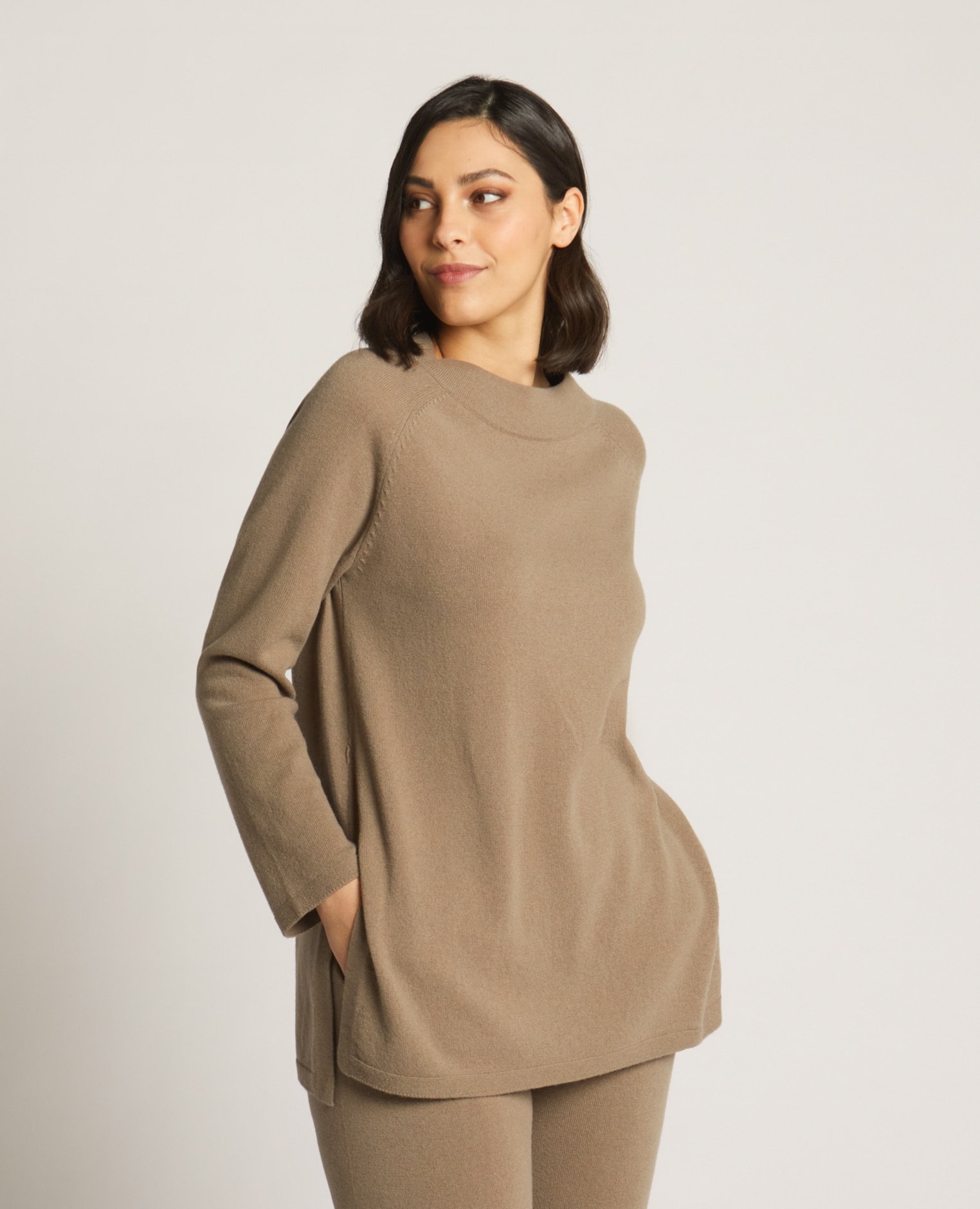 Chemisier Femme Elena Mirò 100% Lin - Couleur Beige à Fleurs Marron, Taille 46FR (16UK), Manches Courtes - Occasion Très Bon état