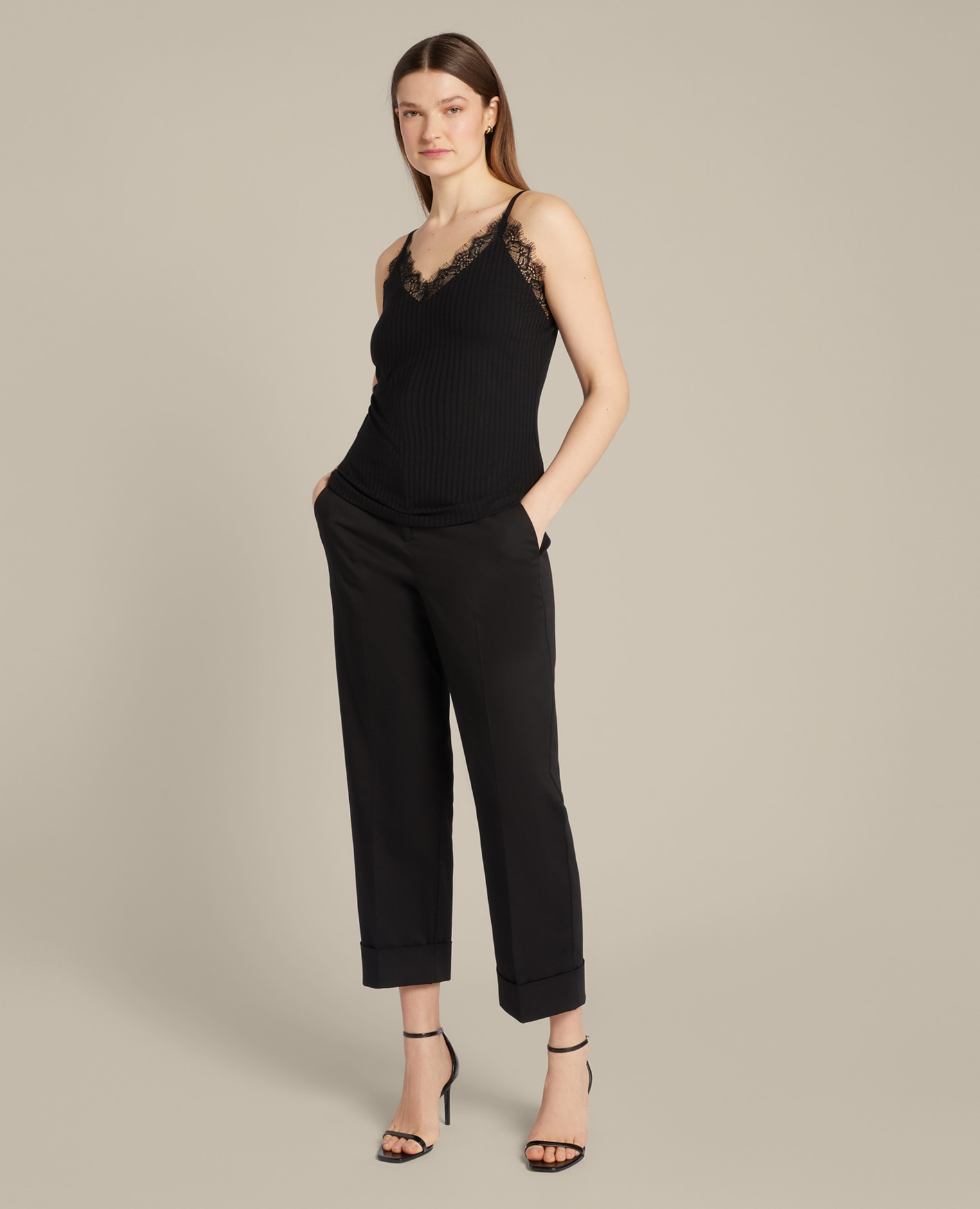 ELENA MIRò Jupe Femme de Fantaisie Écru/ Marron 100% Viscose