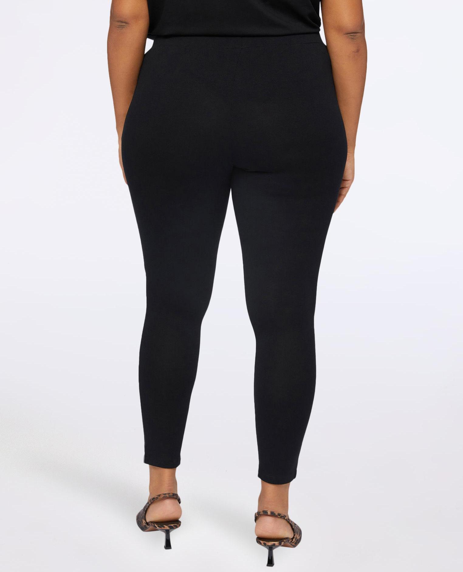 Leggings de mujer con cintura elástica elástico en la cintura - Fiorella Rubino - Negro Negro-2