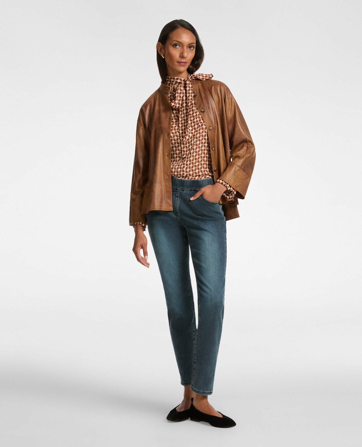 FIRI Pantalones Vaqueros Rectos Para Mujer, Cintura Alta, Corte Recto