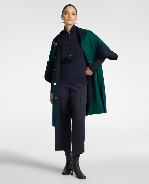 Imagen 0 de Pantalón culotte de mujer cropped en jacquard elástico