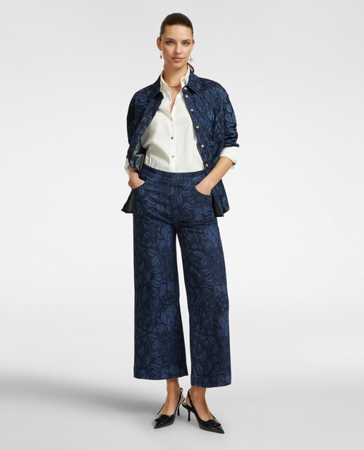 Imagen 0 de Vaquero de mujer cropped con estampado