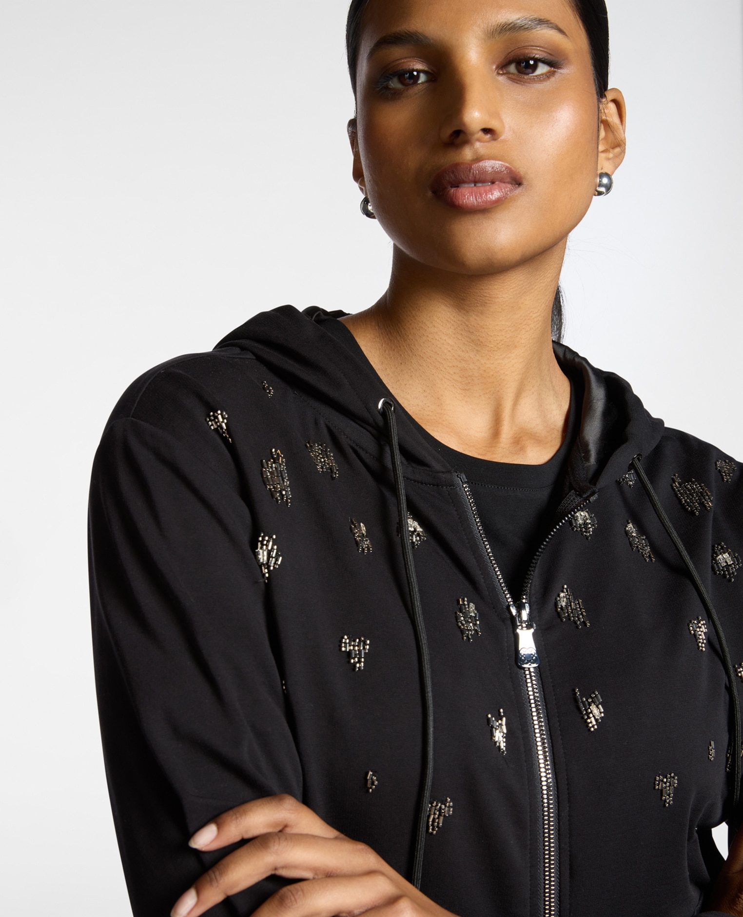 Sudadera de mujer liso - Elena Miró - Negro Negro-4