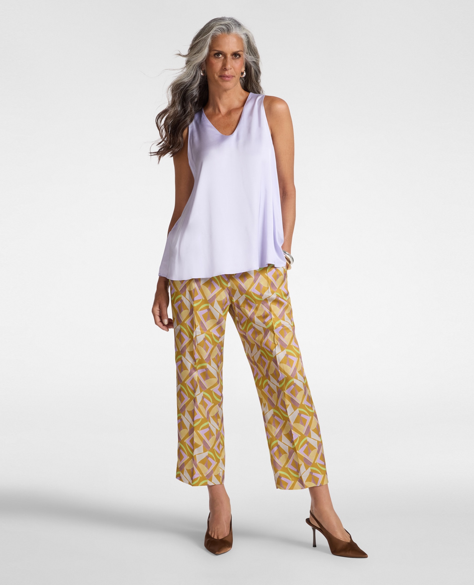 Elena Miró - Pantalones de mujer anchos estampados.