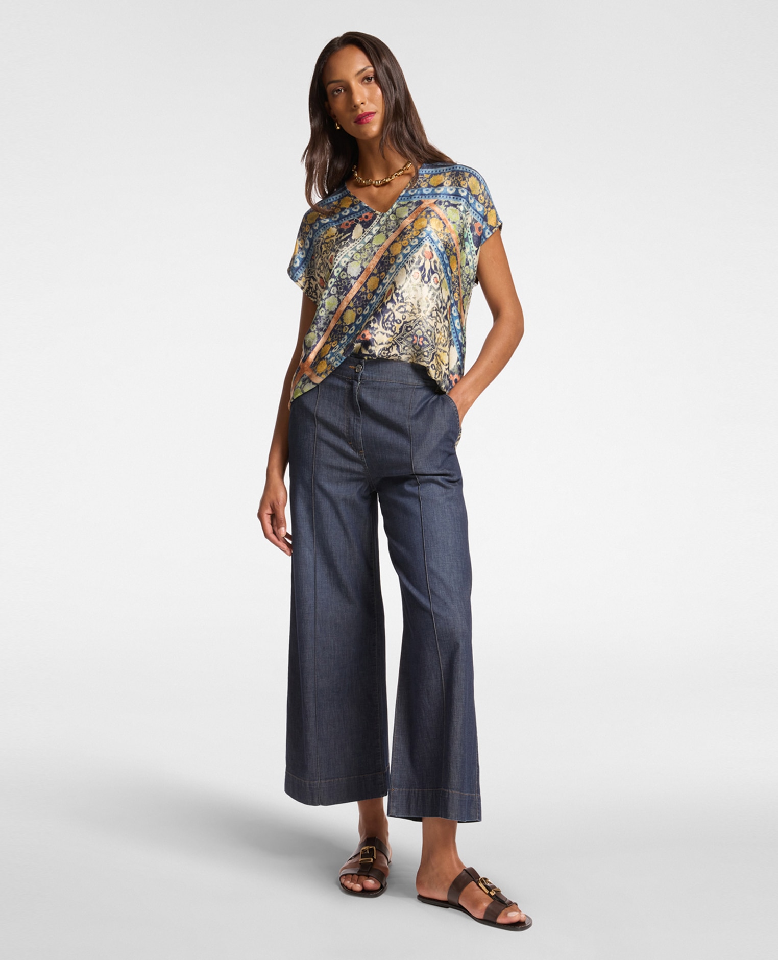 FIRI Pantalones Vaqueros Rectos Para Mujer, Cintura Alta, Corte Recto