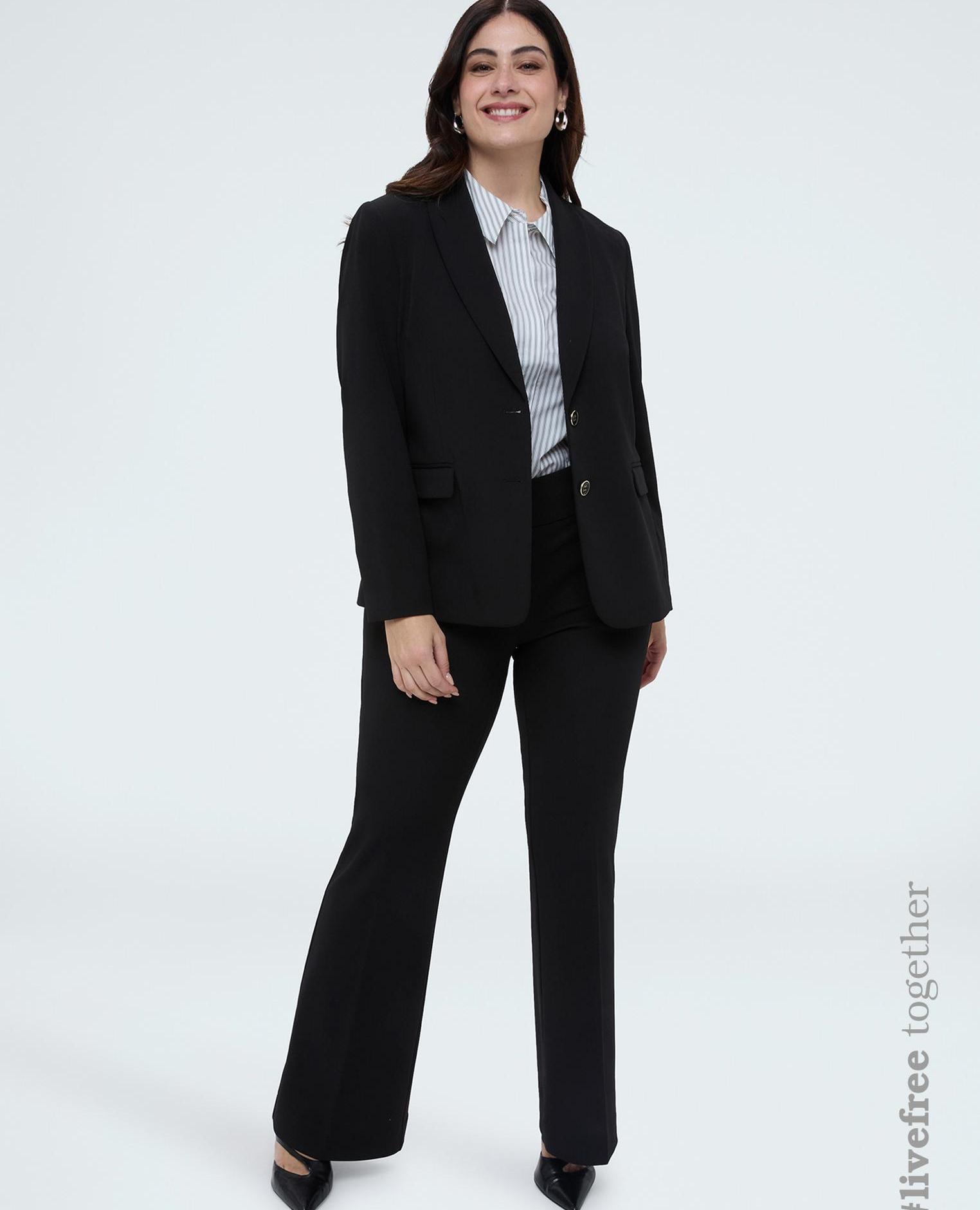 Fiorella Rubino - Pantalones de mujer flare en tejido stretch ajuste y diseño para el máximo confort.