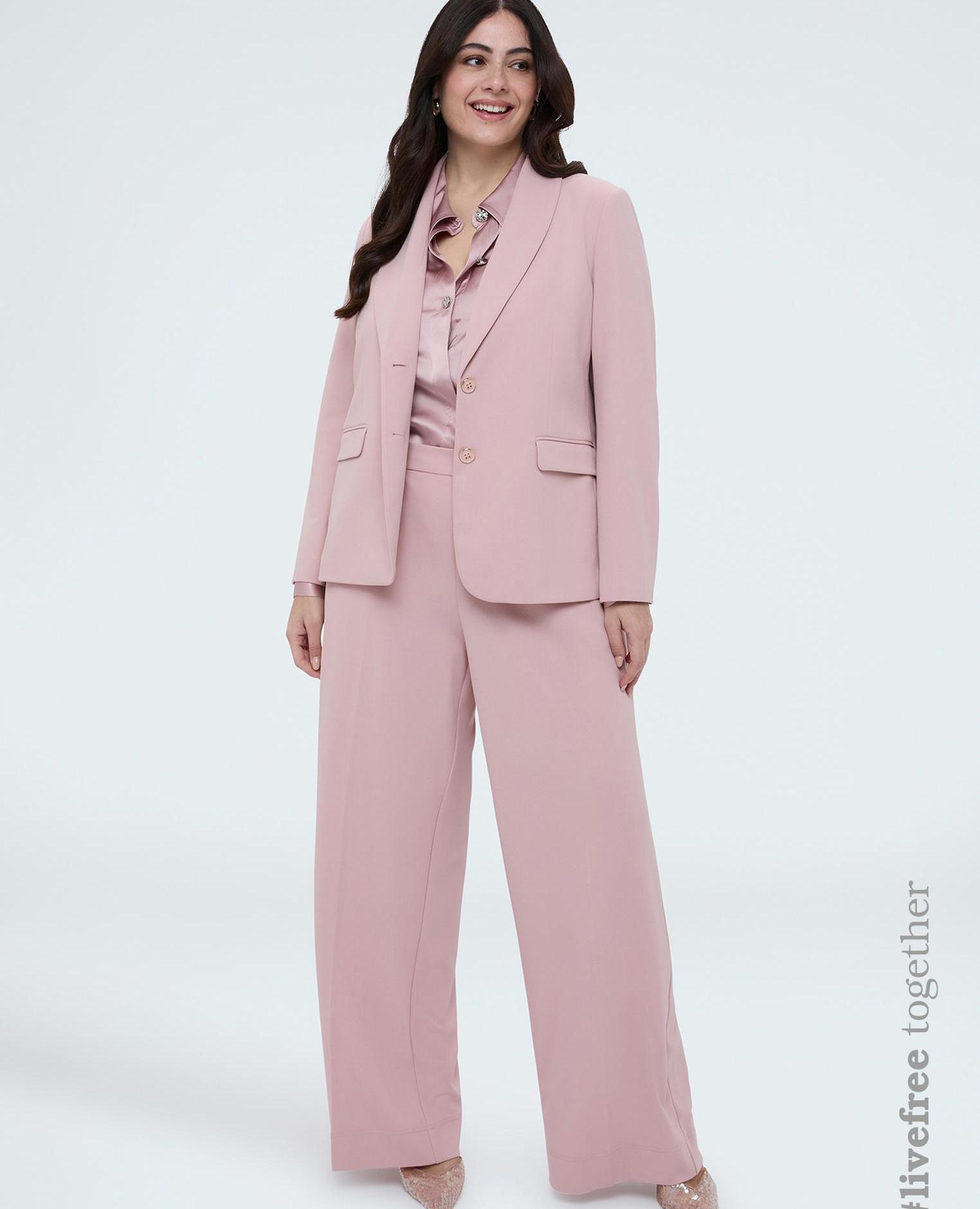 Fiorella Rubino - Pantalones de mujer wide leg en tejido stretch cierre con banda elástica para el máximo confort.