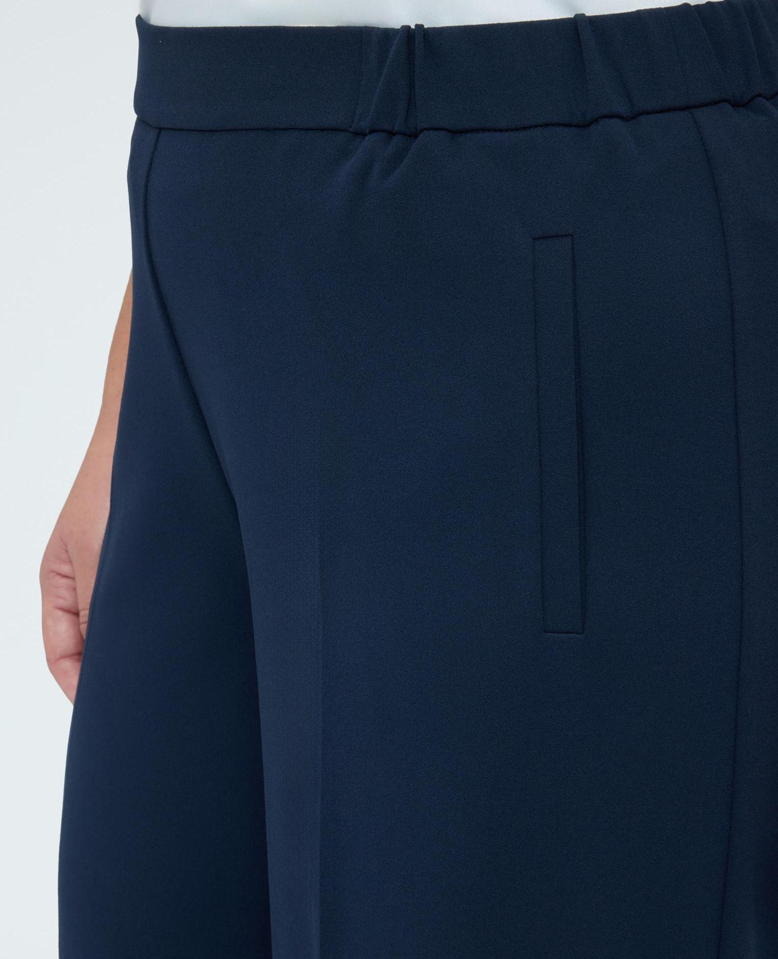 Pantalones de mujer wide leg en tejido stretch cierre con banda elástica para el máximo confort - Fiorella Rubino - Azul Azul-4