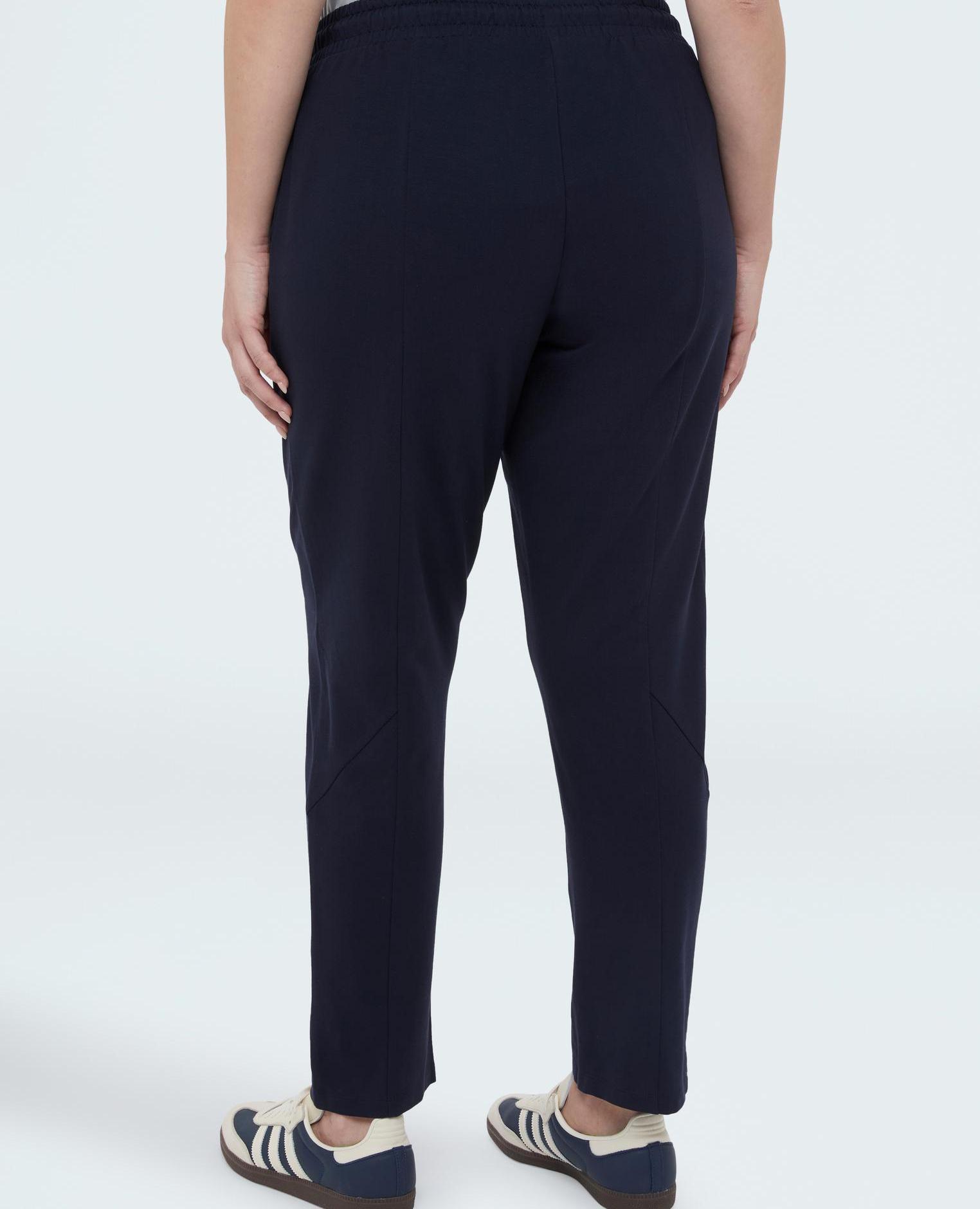 Pantalones de mujer joggers de felpa con cordón cintura elástica - Fiorella Rubino - Azul Azul-2