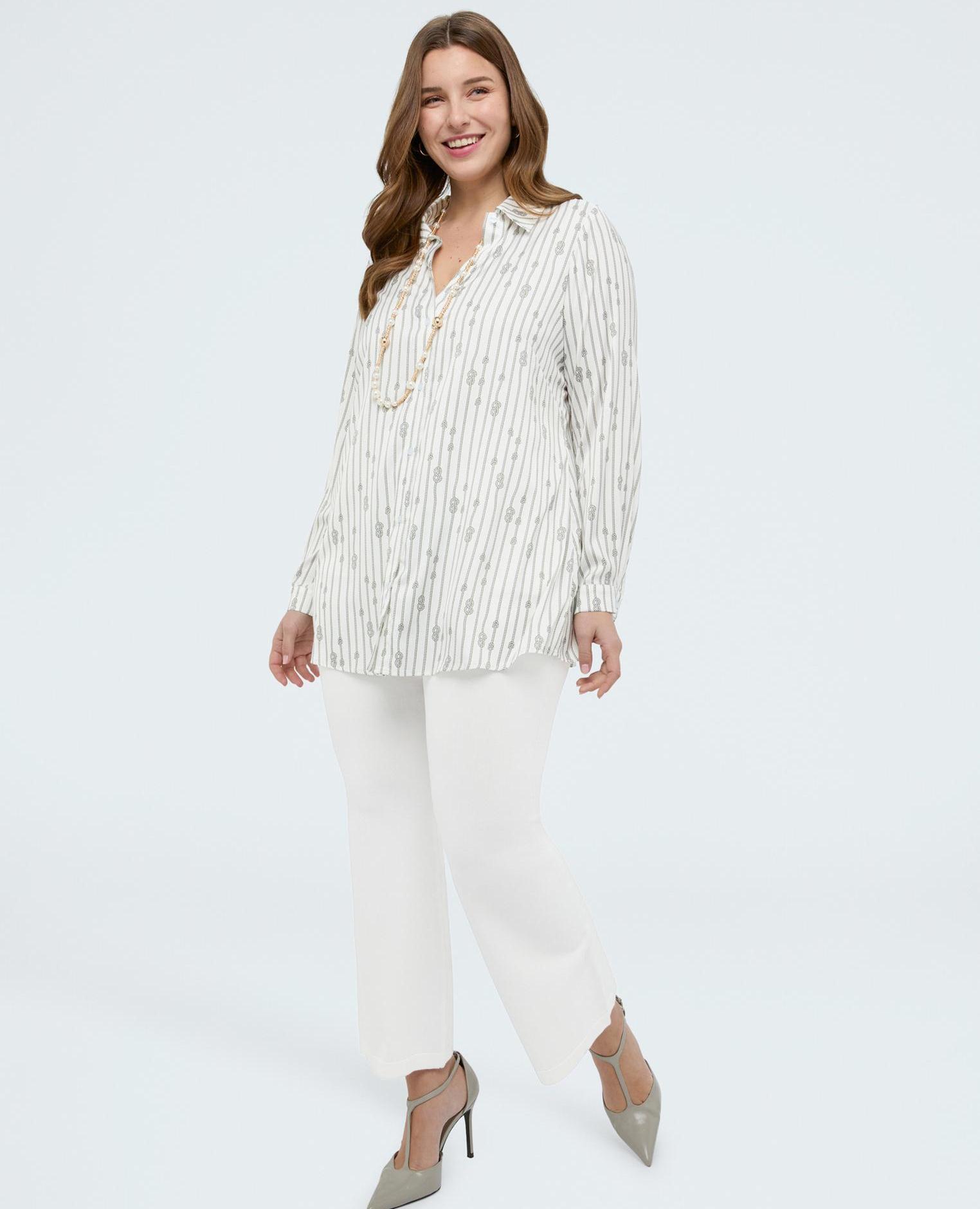 Fiorella Rubino - Pantalones de mujer flare de punto cintura elástica en la cintura para el máximo confort.