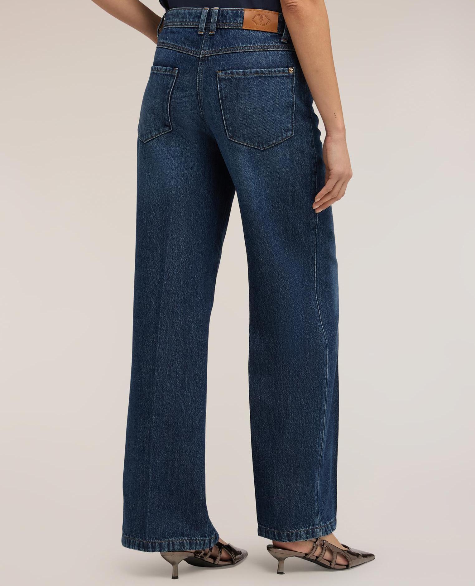 Vaqueros de mujer palazzo wide fit mezcla lyocell - Motivi - Azul Azul-2