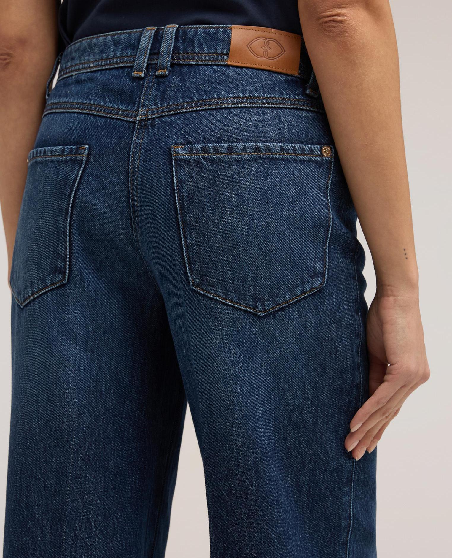 Vaqueros de mujer palazzo wide fit mezcla lyocell - Motivi - Azul Azul-3