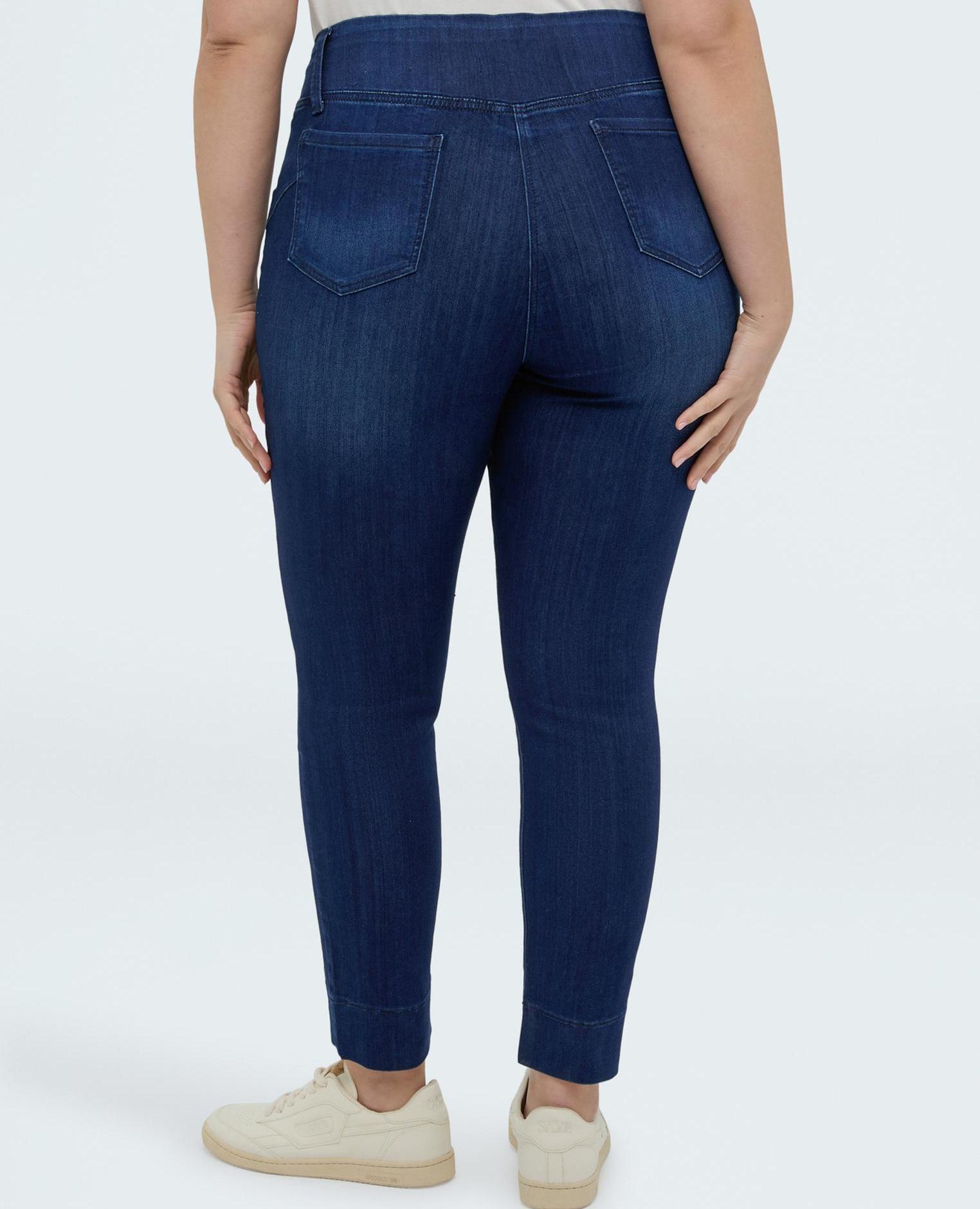 Jeggings de mujer efecto lavado azul oscuro - Fiorella Rubino - Azul Azul-2